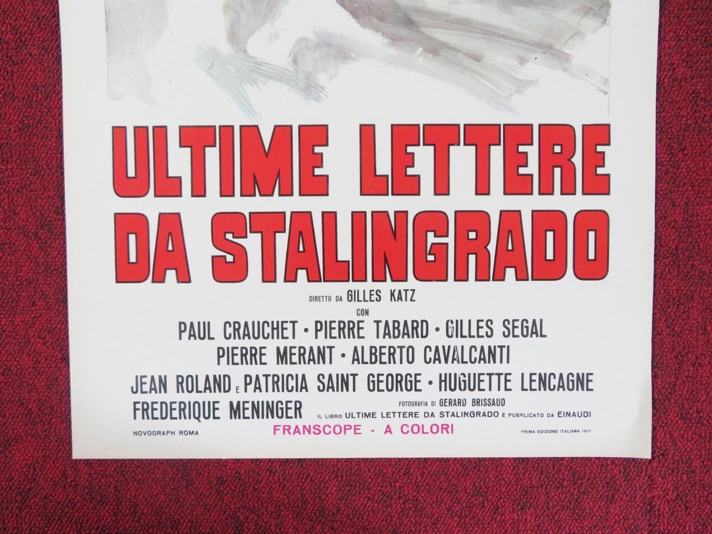 LETTERS FROM STALINGRAD ITALIAN LOCANDINA POSTER PAUL CRAUCHET P. TABARD 1971 Rendezvous Cinema Movie posters