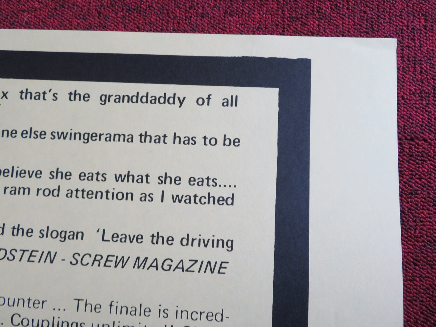 LICKITY SPLIT US TRI FOLDED ONE SHEET ROLLED POSTER LINDA LOVEMORE SANDI FOXX Rendezvous Cinema Movie posters