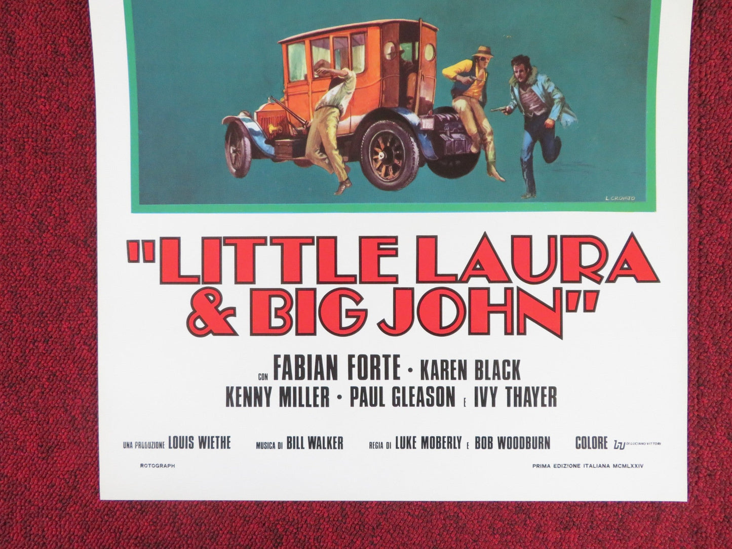 LITTLE LAURA AND BIG JOHN ITALIAN LOCANDINA POSTER FABIAN FORTE KAREN BLACK 1974 Rendezvous Cinema Movie posters