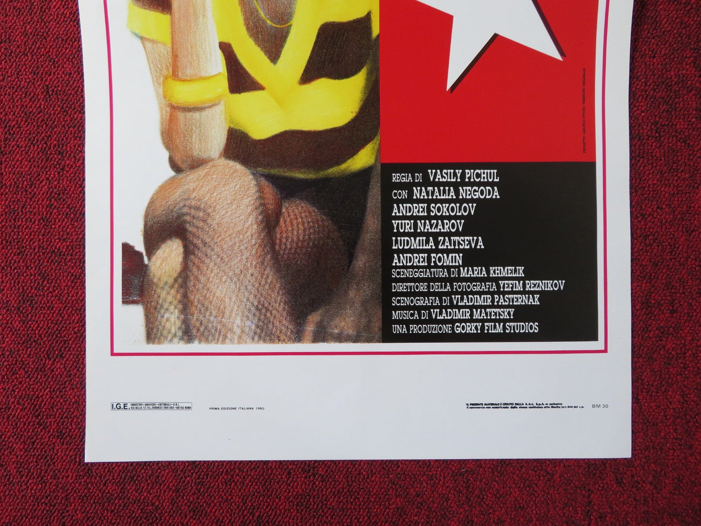 LITTLE VERA ITALIAN LOCANDINA POSTER NATALYA NEGODA ANDREI SOKOLOV 1990 Rendezvous Cinema Movie posters