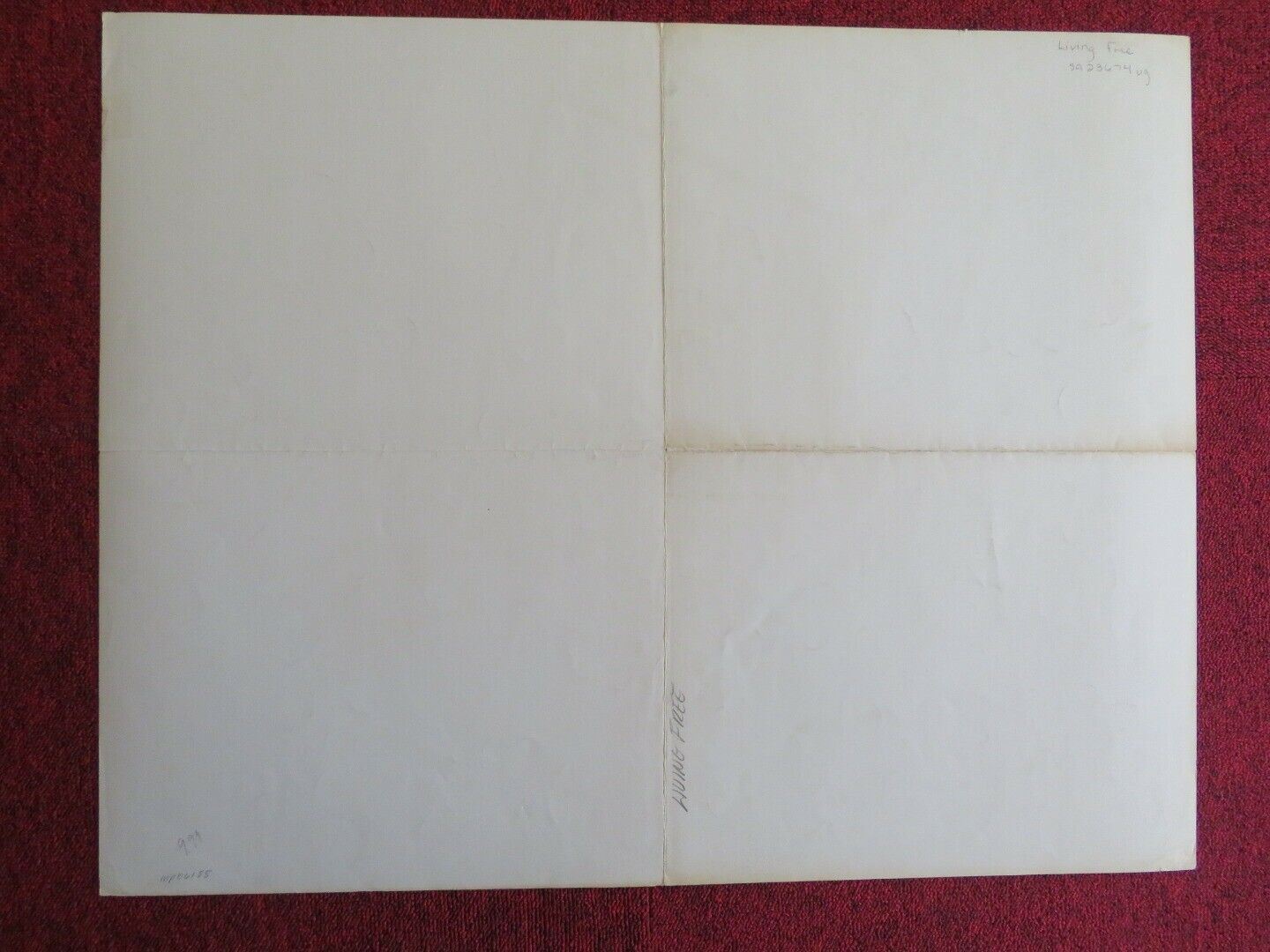 LIVING FREE US HALF SHEET (22"x 28") POSTER NIGEL DAVENPORT 1972 Movie posters