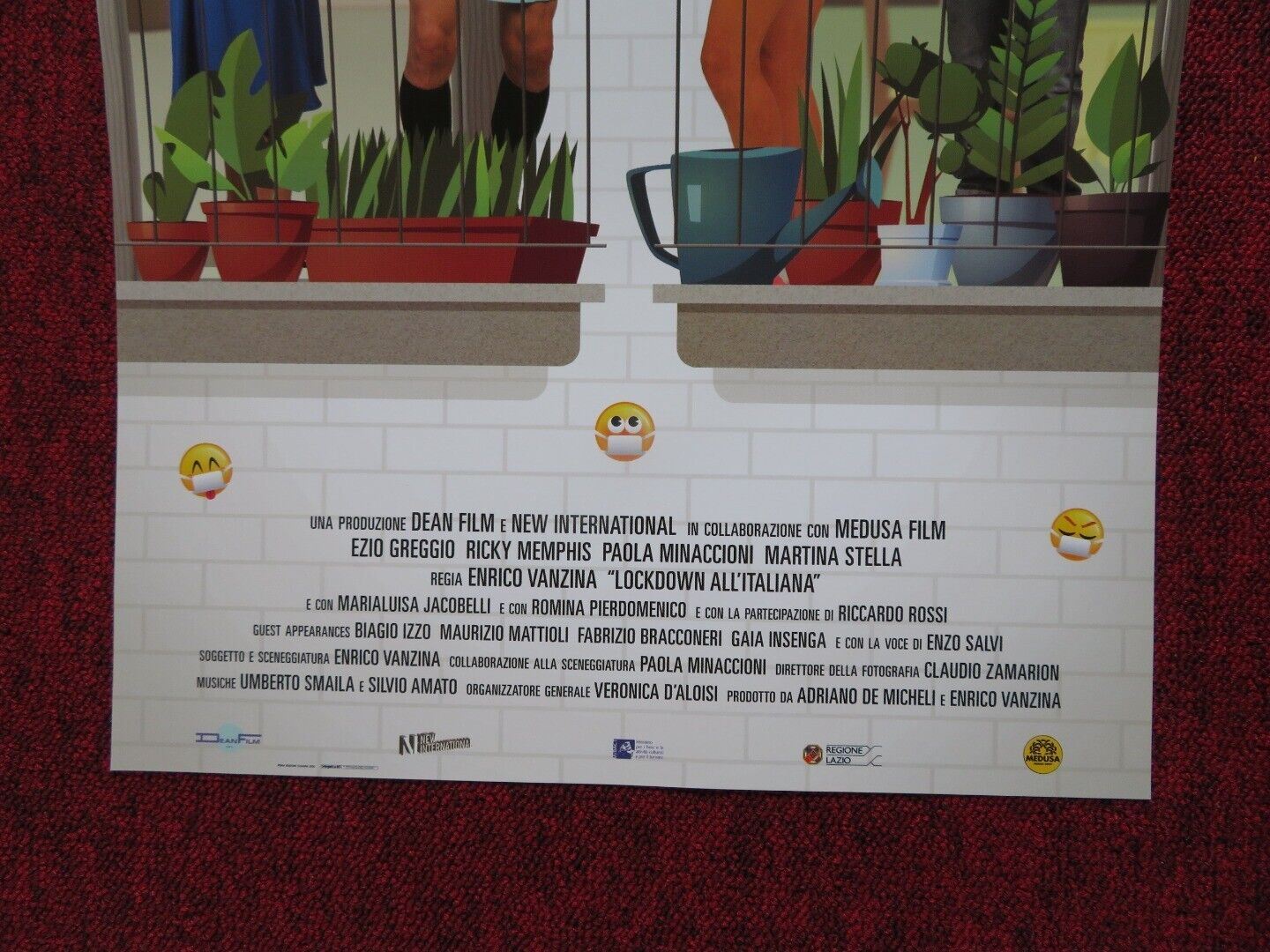 LOCKDOWN ALL'ITALIANA ITALIAN LOCANDINA (26.5"x12.5") POSTER EZIO GREGGIO 2020 Movie posters