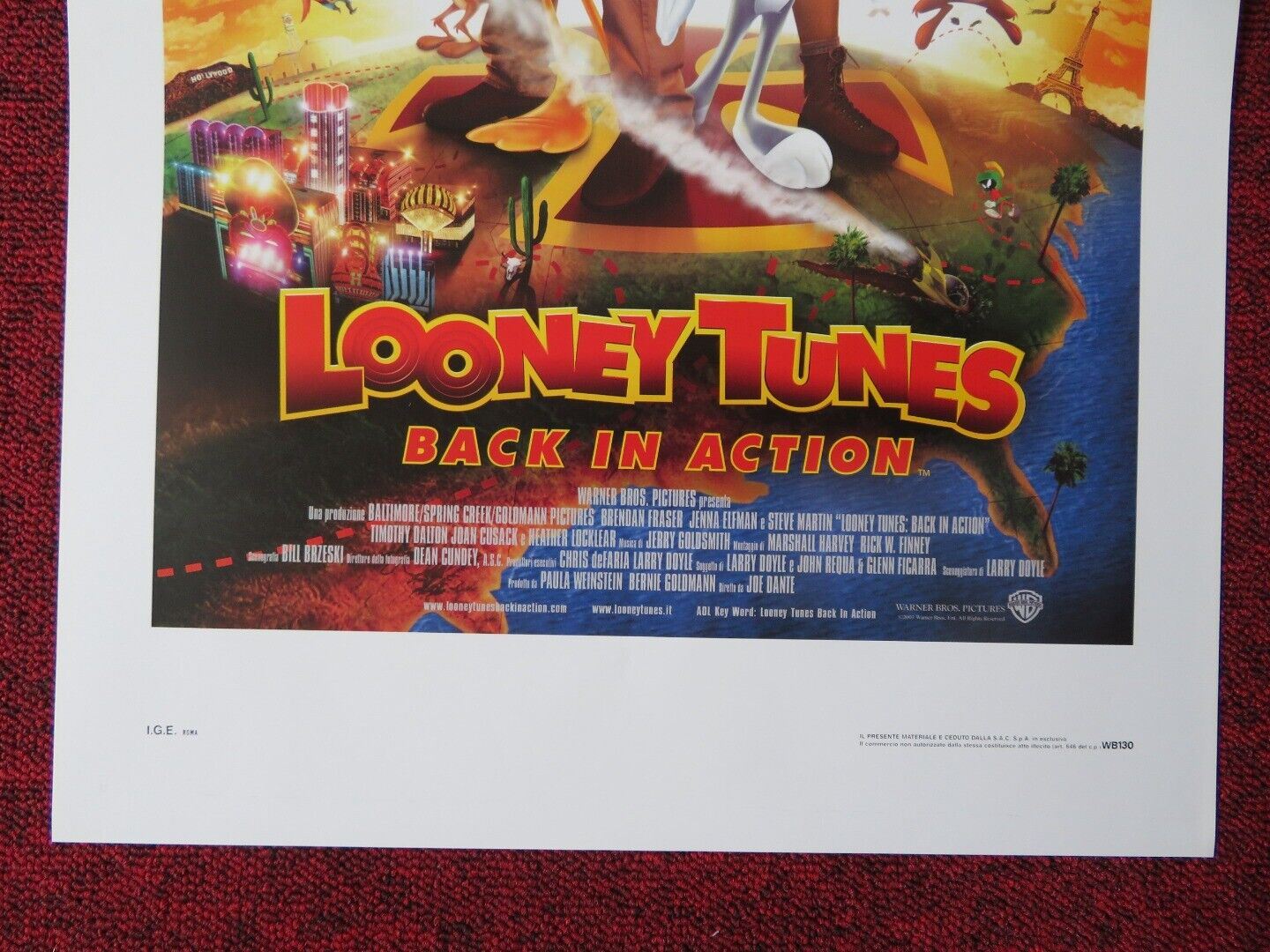 LOONEY TUNES BACK IN ACTION ITALIAN LOCANDINA (27.5"x13") POSTER B FRASER 2003 - Rendezvous Cinema