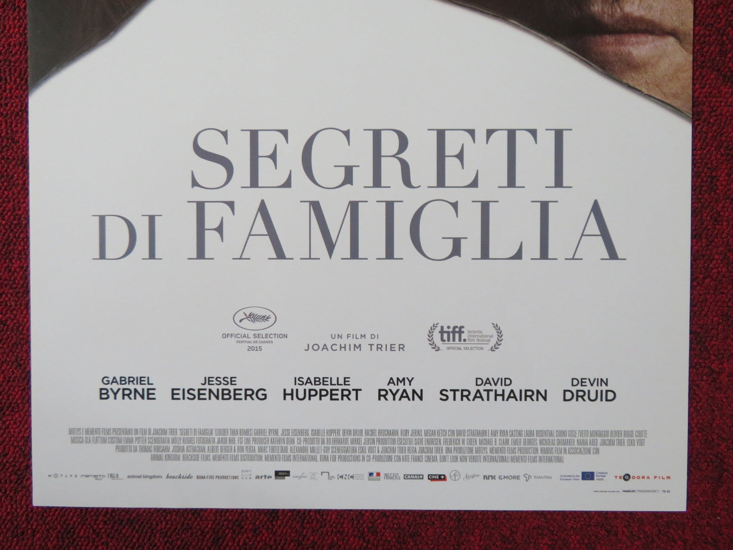 LOUDER THAN BOMBS ITALIAN LOCANDINA POSTER GABRIEL BYRNE JESSE EISENBERG 2015 Rendezvous Cinema Movie posters