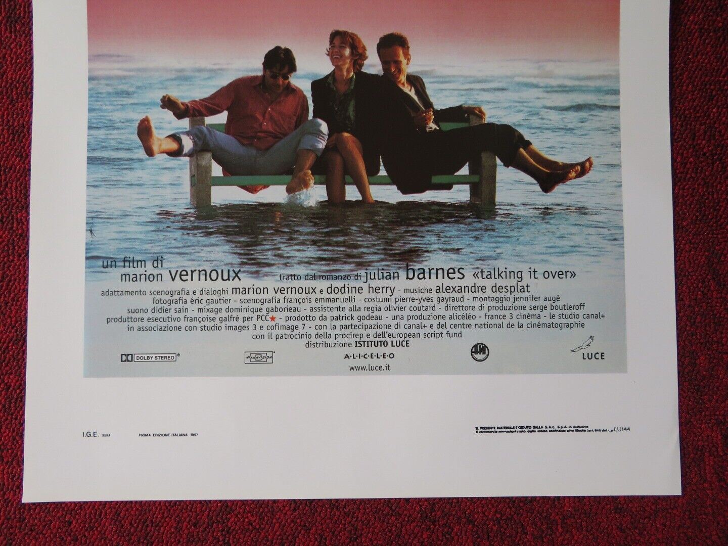 LOVE ETC. ITALIAN LOCANDINA (27.5"x13") POSTER CHARLOTTE GAINSBOURG 1997 Movie posters