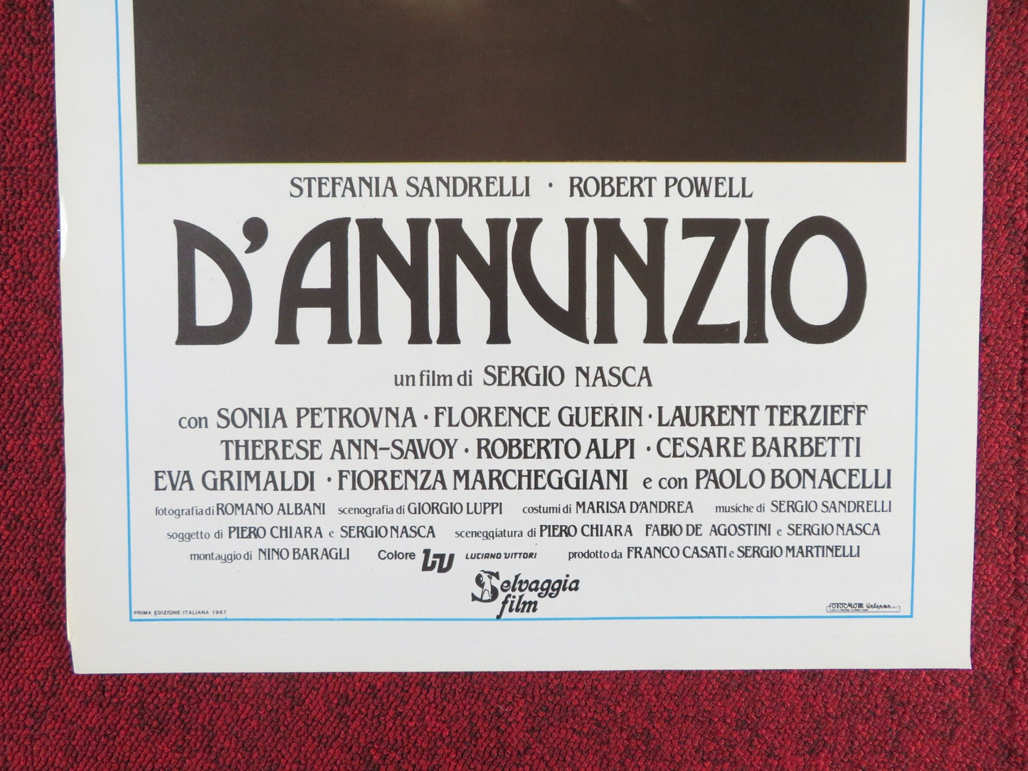 LOVE SINS ITALIAN LOCANDINA POSTER STEFANIA SANDRELLI ROBERT POWELL 1987 Rendezvous Cinema Movie posters