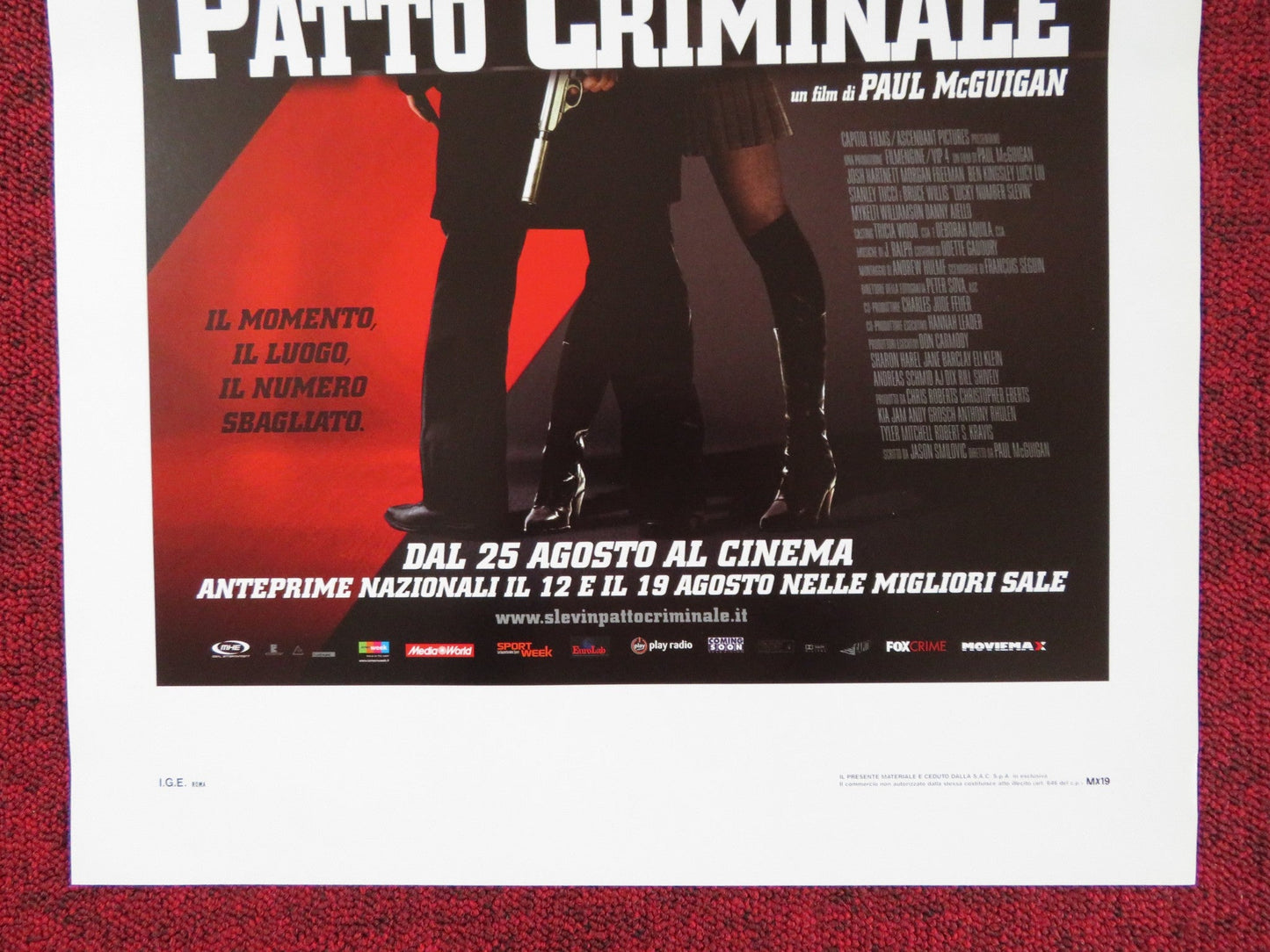 LUCKY NUMBER SLEVIN ITALIAN LOCANDINA POSTER JOSH HARTNETT LUCY LIU 2006 Rendezvous Cinema Movie posters