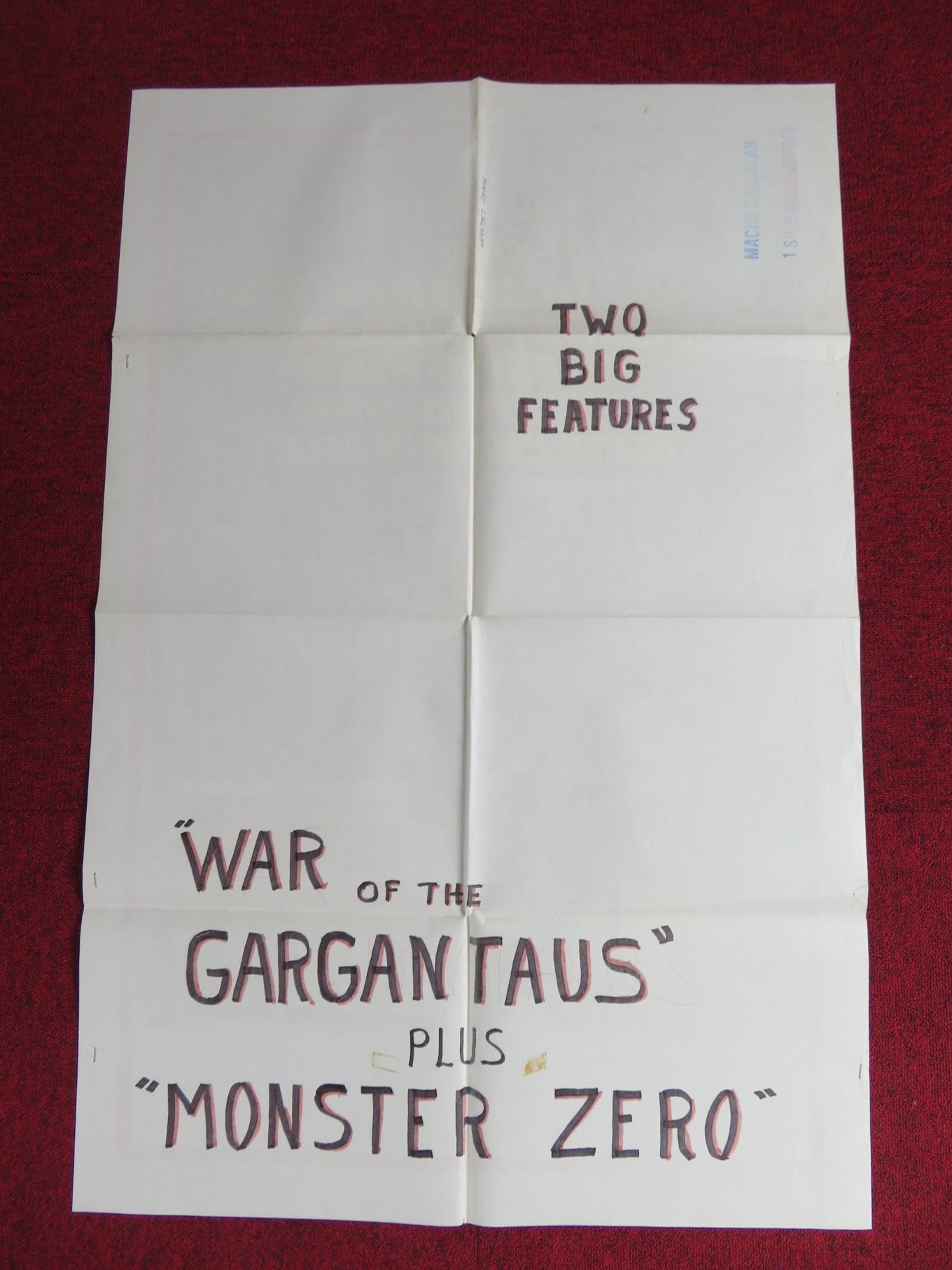 MACHO CALLAHAN FOLDED US ONE SHEET POSTER DAVID JANSSEN JEAN SEBERG 1970 Rendezvous Cinema Movie posters