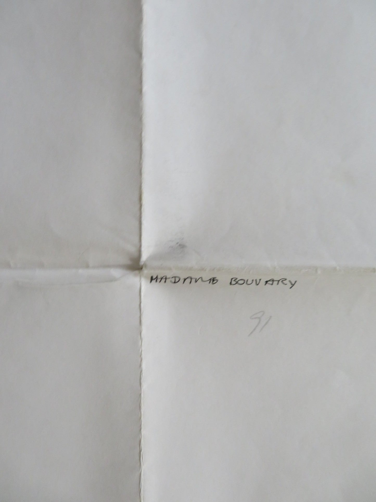 MADAME BOVARY UK QUAD POSTER FOLDED ISABELLE HUPPERT 1991 Rendezvous Cinema Movie posters