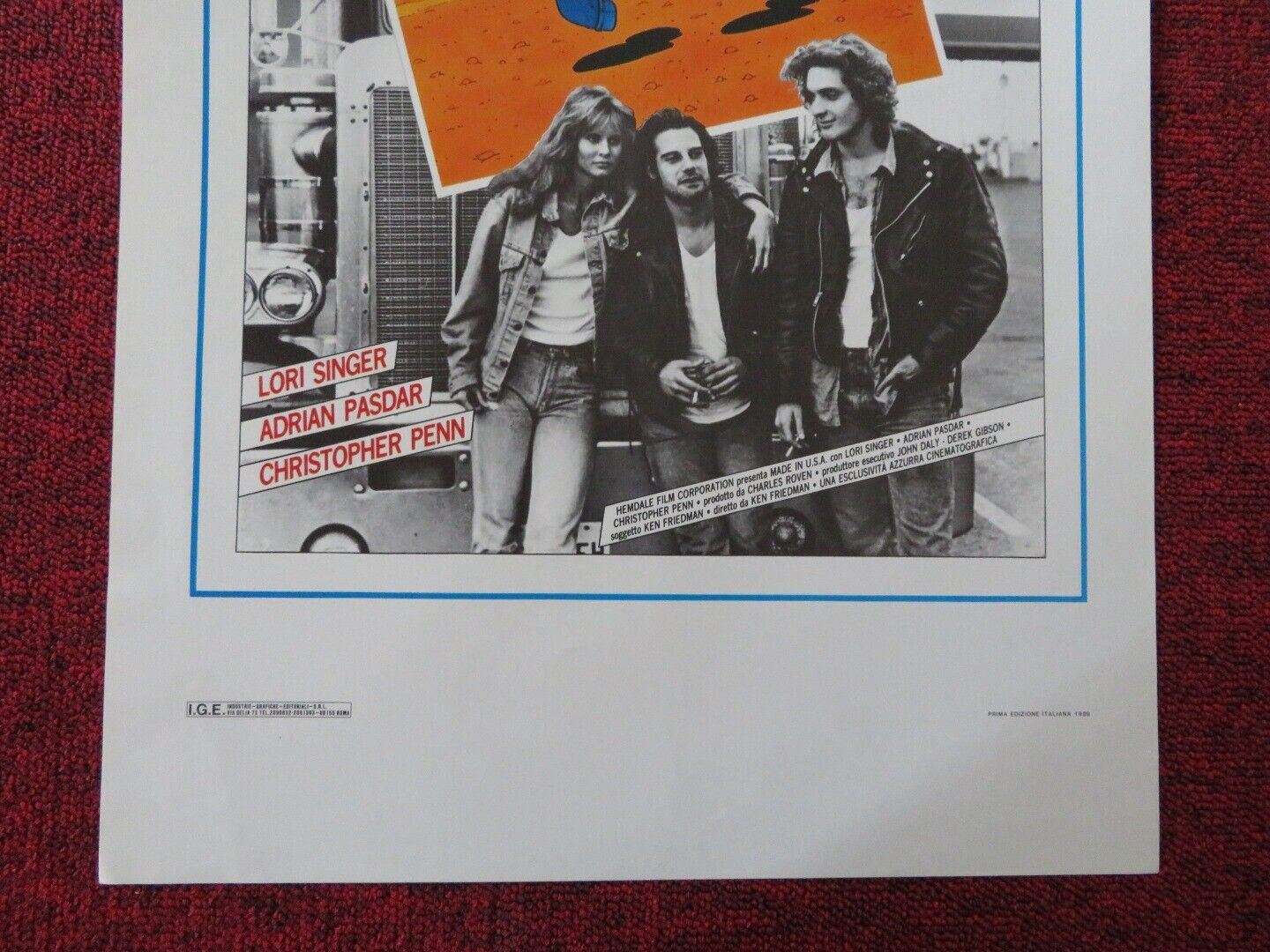 MADE IN USA ITALIAN LOCANDINA (27.5"x13") POSTER KEN FRIEDMAN 1989 Rendezvous Cinema Movie posters