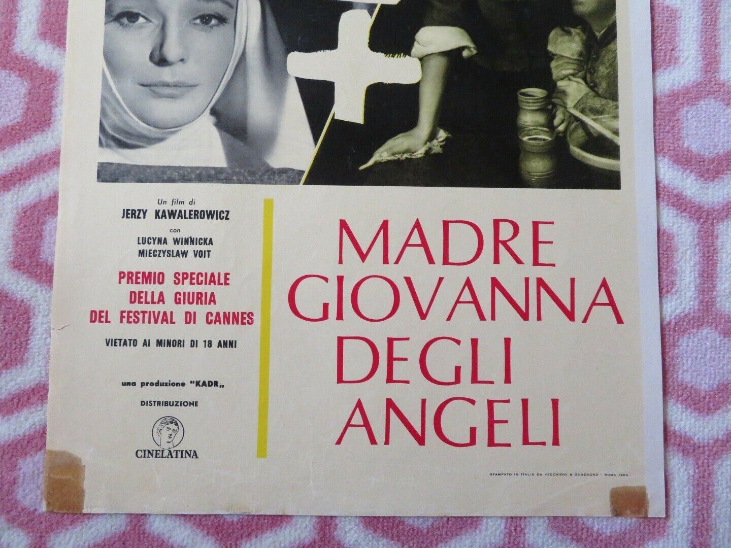 MADRE GIOVANNA DEGLI ANGELI ITALIAN LOCANDINA (27.5"x13") POSTER 1964 Movie posters