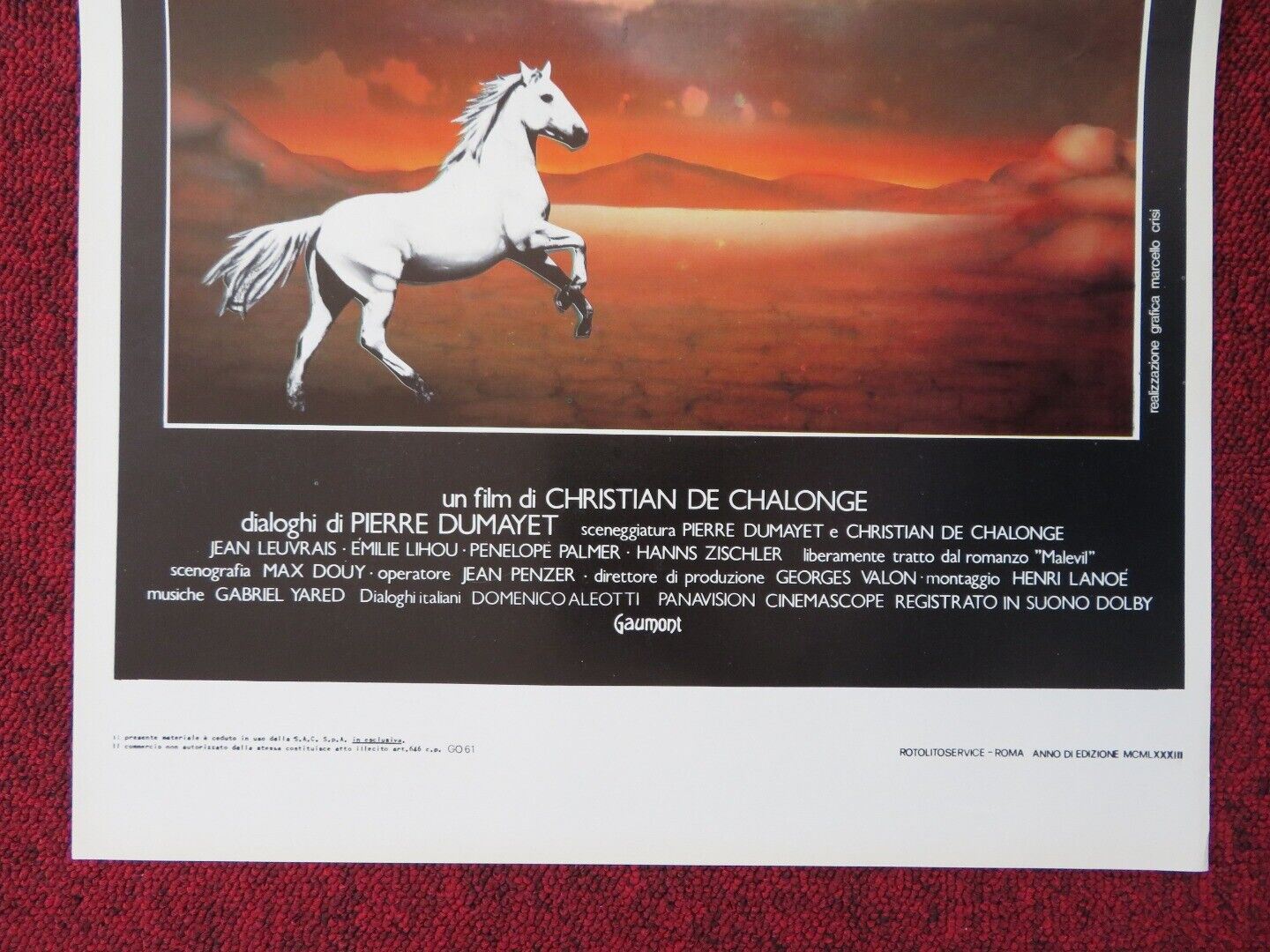 MALEVIL ITALIAN LOCANDINA (27.5"x13") POSTER M SERRAULT J DUTRONC 1981 Movie posters