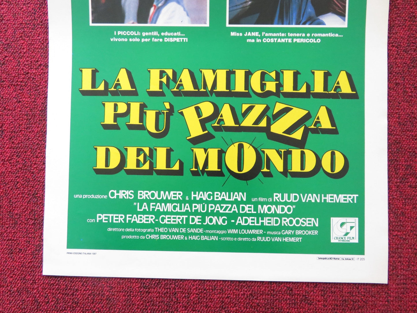 MAMA IS BOOS! ITALIAN LOCANDINA POSTER PETER FABER GREET DE JONG 1986 Rendezvous Cinema Movie posters