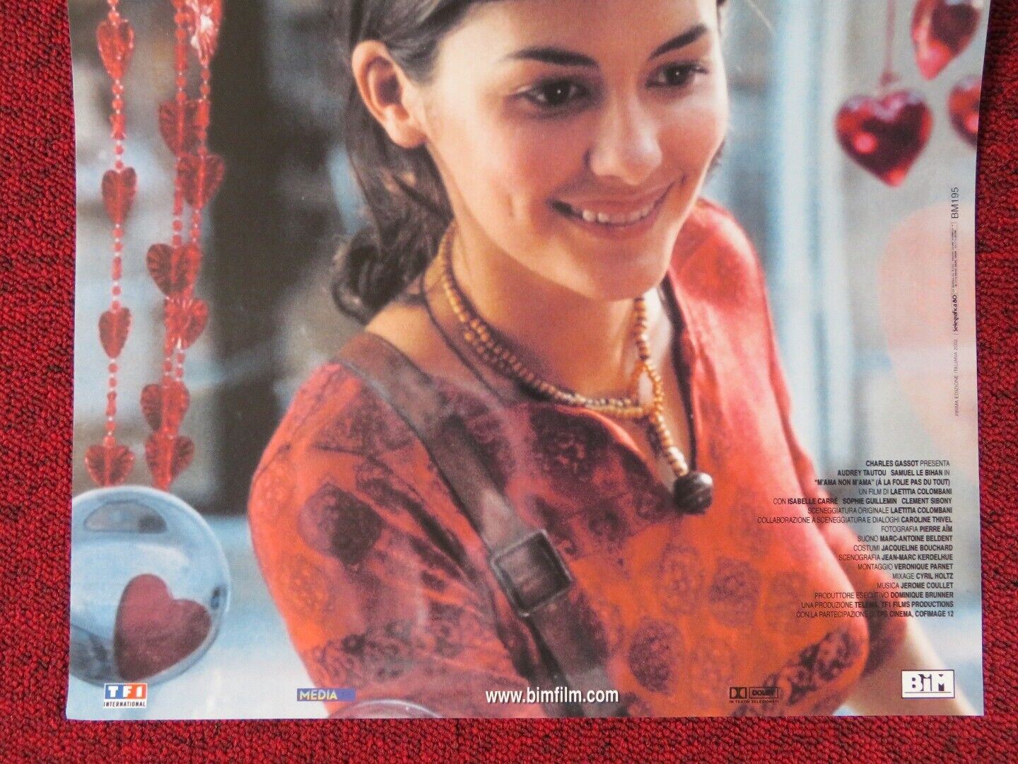 M'AMA NON M'AMA ITALIAN LOCANDINA (25"x12.5") POSTER AUDREY TAUTOU 2002 Movie posters
