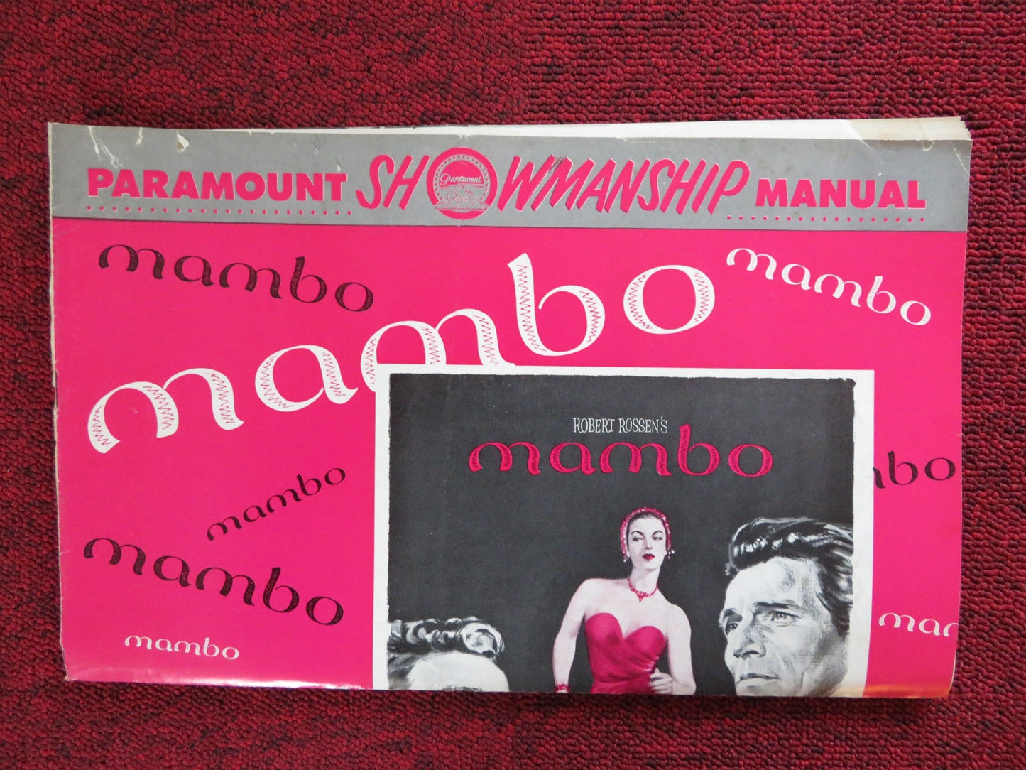 MAMBO UNCUT PARAMOUNT FOLDED PRESS BOOK SILVANA MANGANO VITTORIO GASSMAN 1954 Rendezvous Cinema Movie posters