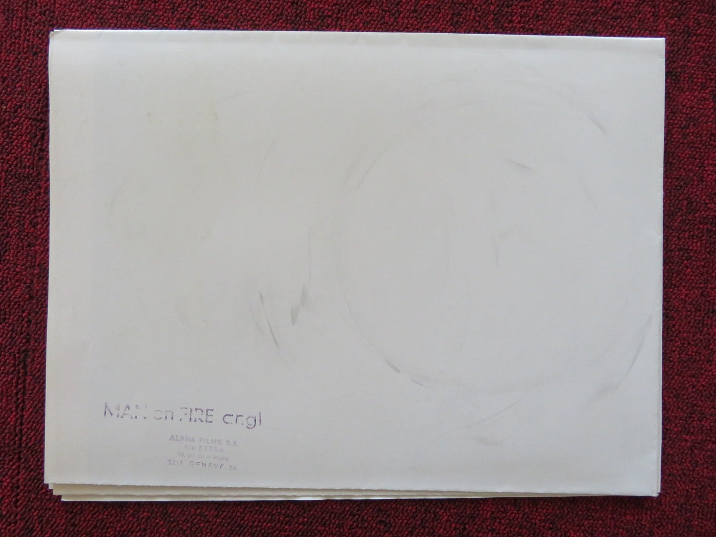 MAN ON FIRE FOLDED US ONE SHEET POSTER SCOTT GLENN JOE PESCI 1987 Rendezvous Cinema Movie posters