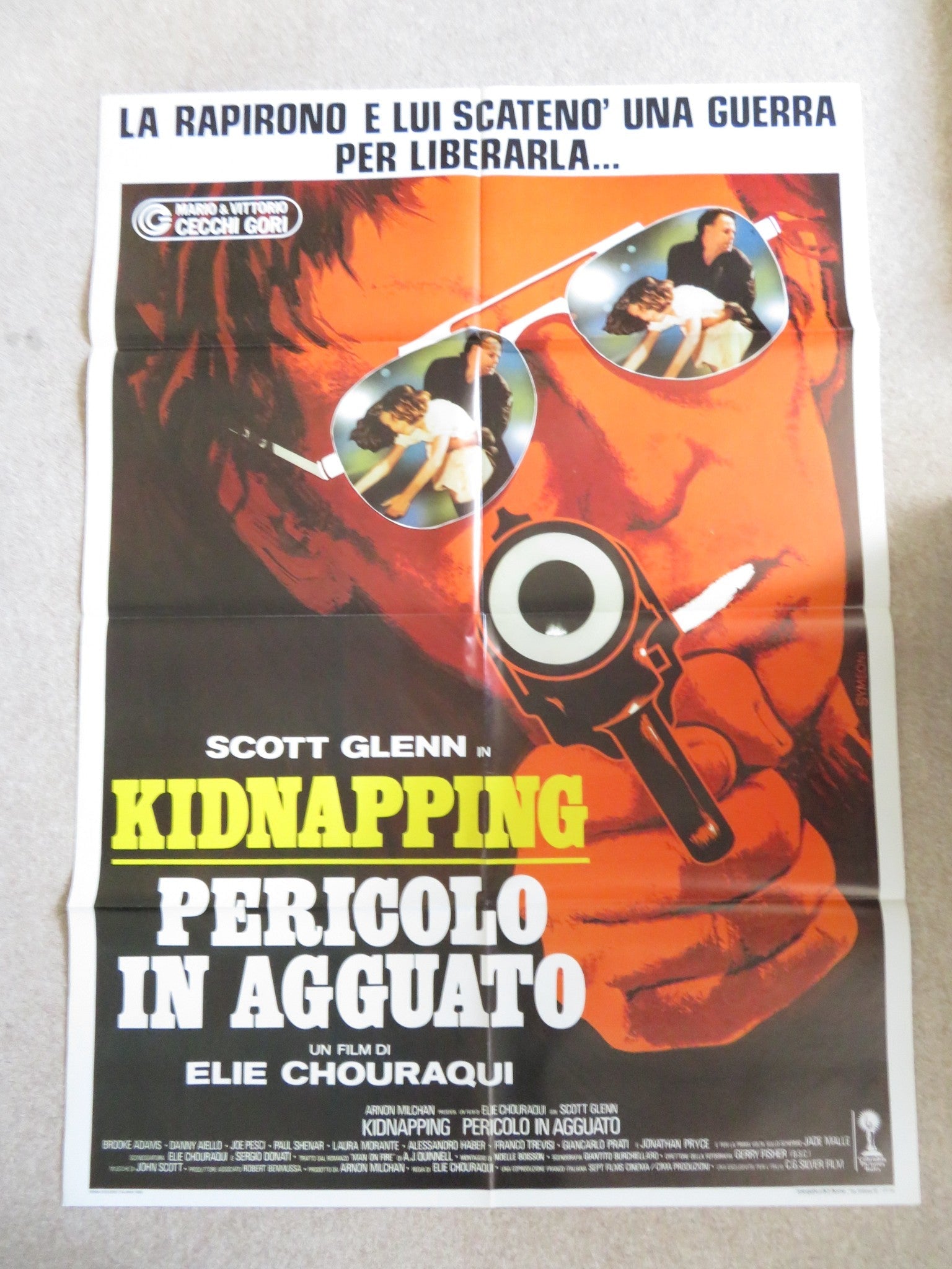 MAN ON FIRE ITALIAN 2 FOGLIO POSTER SCOTT GLENN JADE MALLE 1987 MAN ON FIRE ITALIAN 2 FOGLIO POSTER SCOTT GLENN JADE MALLE 1987