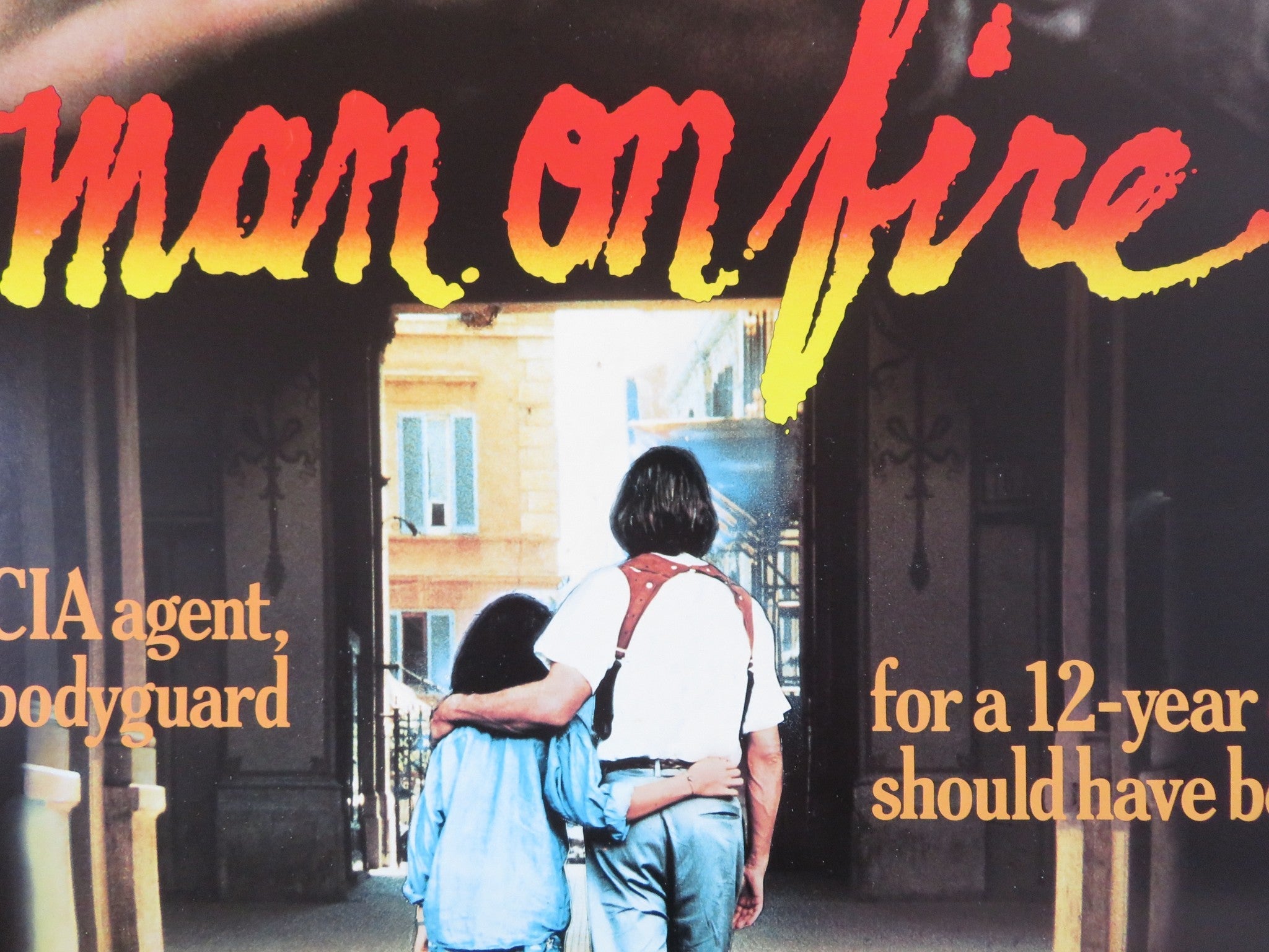 MAN ON FIRE US ONE SHEET ROLLED POSTER SCOTT GLENN JADE MALLE 1987 man-on-fire-us-one-sheet-rolled-poster-scott-glenn-jade-malle-1987