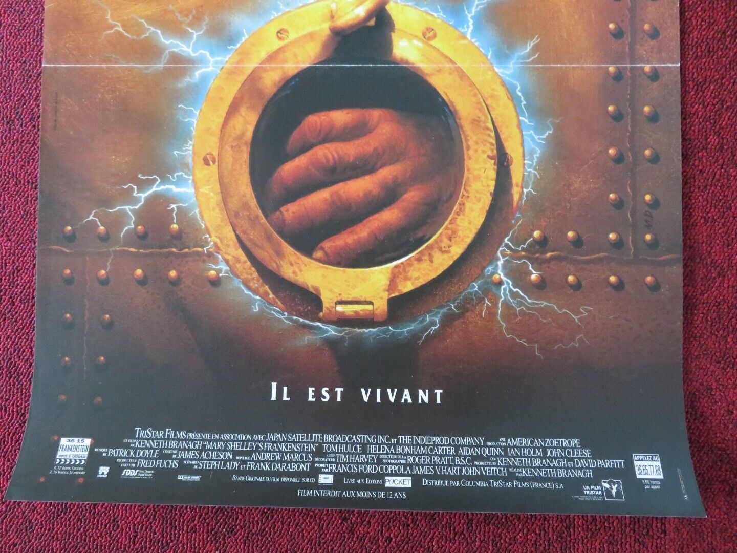 MARY SHELLEY'S FRANKENSTEIN FRENCH (15"x 21") POSTER ROBERT DE NIRO 1994 Movie posters