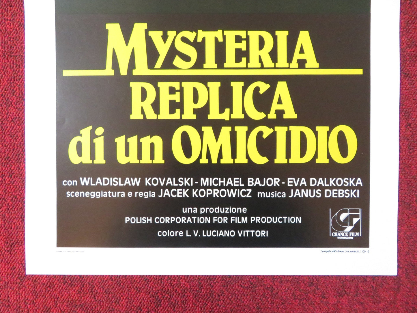 MEDIUM ITALIAN LOCANDINA POSTER WLADISLAW KOVALSKI MICHAEL BAJOR 1988 Rendezvous Cinema Movie posters