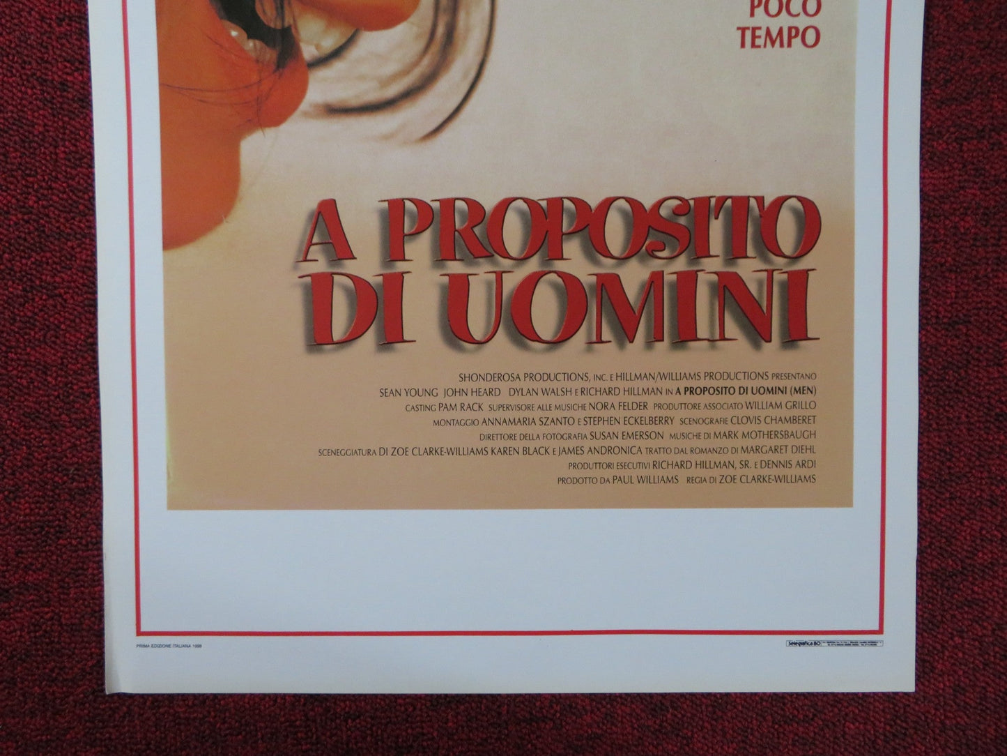 MEN ITALIAN LOCANDINA POSTER SEAN YOUNG JOHN HEARD 1998 Rendezvous Cinema Movie posters
