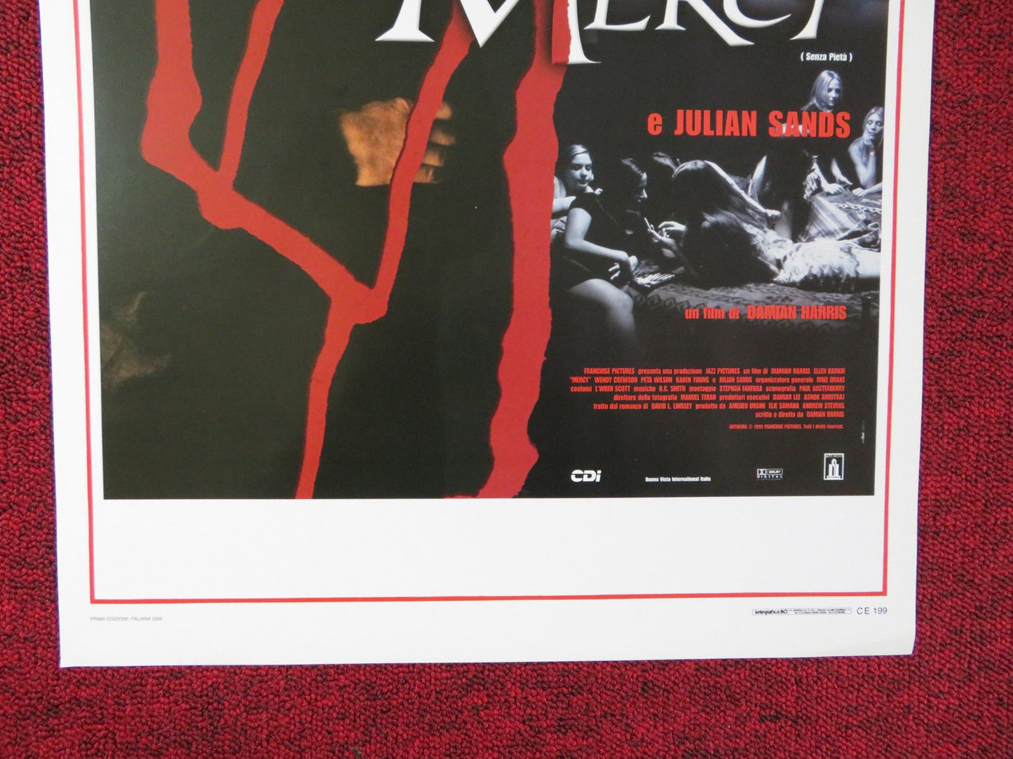MERCY ITALIAN LOCANDINA POSTER ELLEN BARKIN JULIAN SANDS 2000 Rendezvous Cinema Movie posters