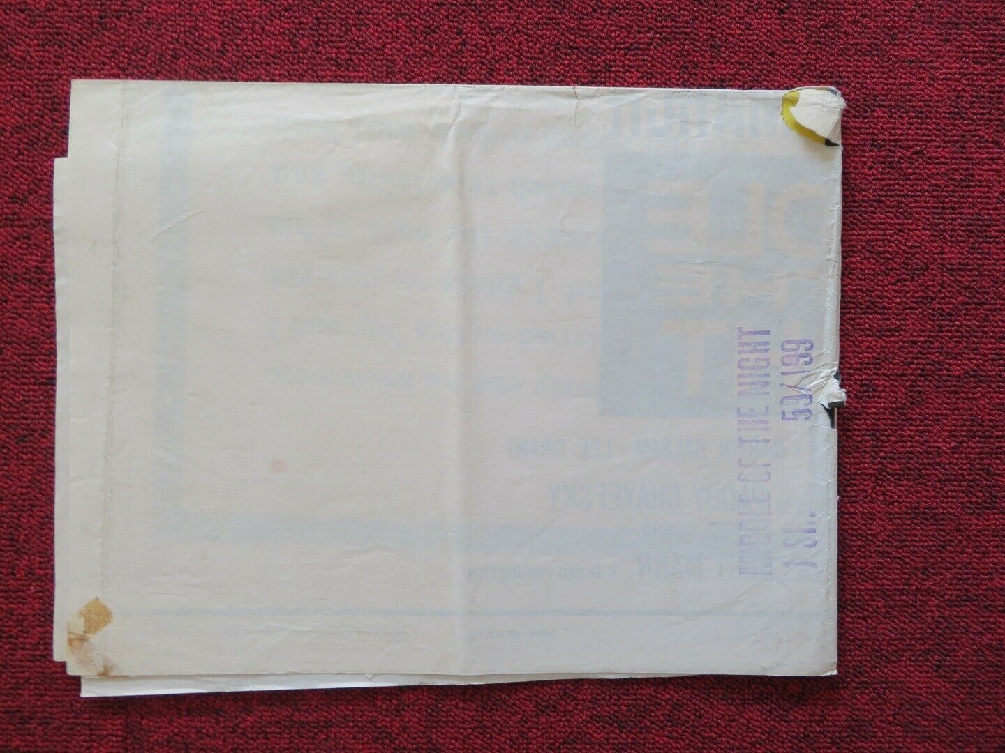 MIDDLE OF THE NIGHT FOLDED US ONE SHEET POSTER KIM NOVAK FREDRIC MARCH 1959 Movie posters