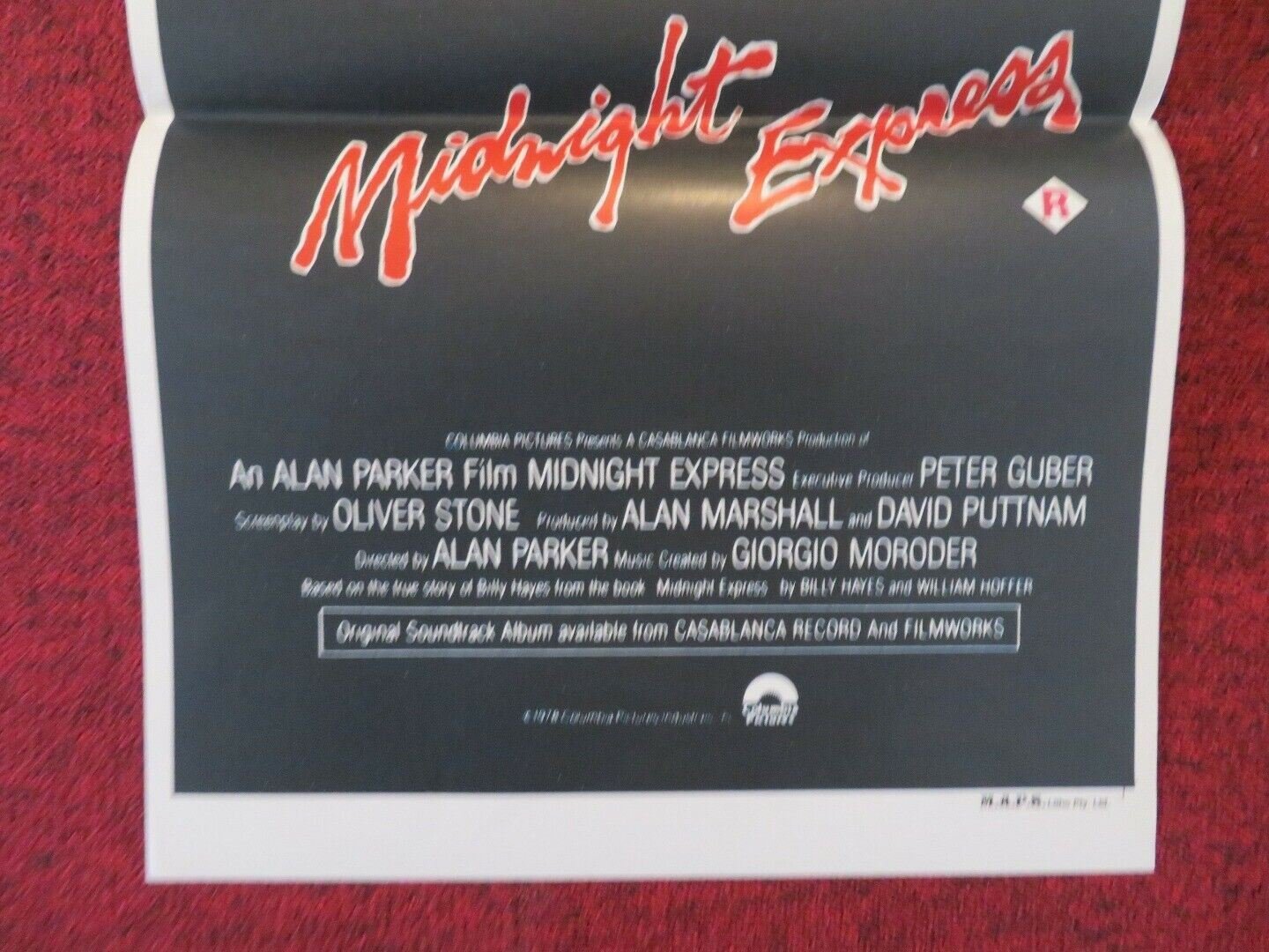 MIDNIGHT EXPRESS FOLDED AUSTRALIAN DAYBILL POSTER Oliver Stone Brad Davis 1978 Movie posters