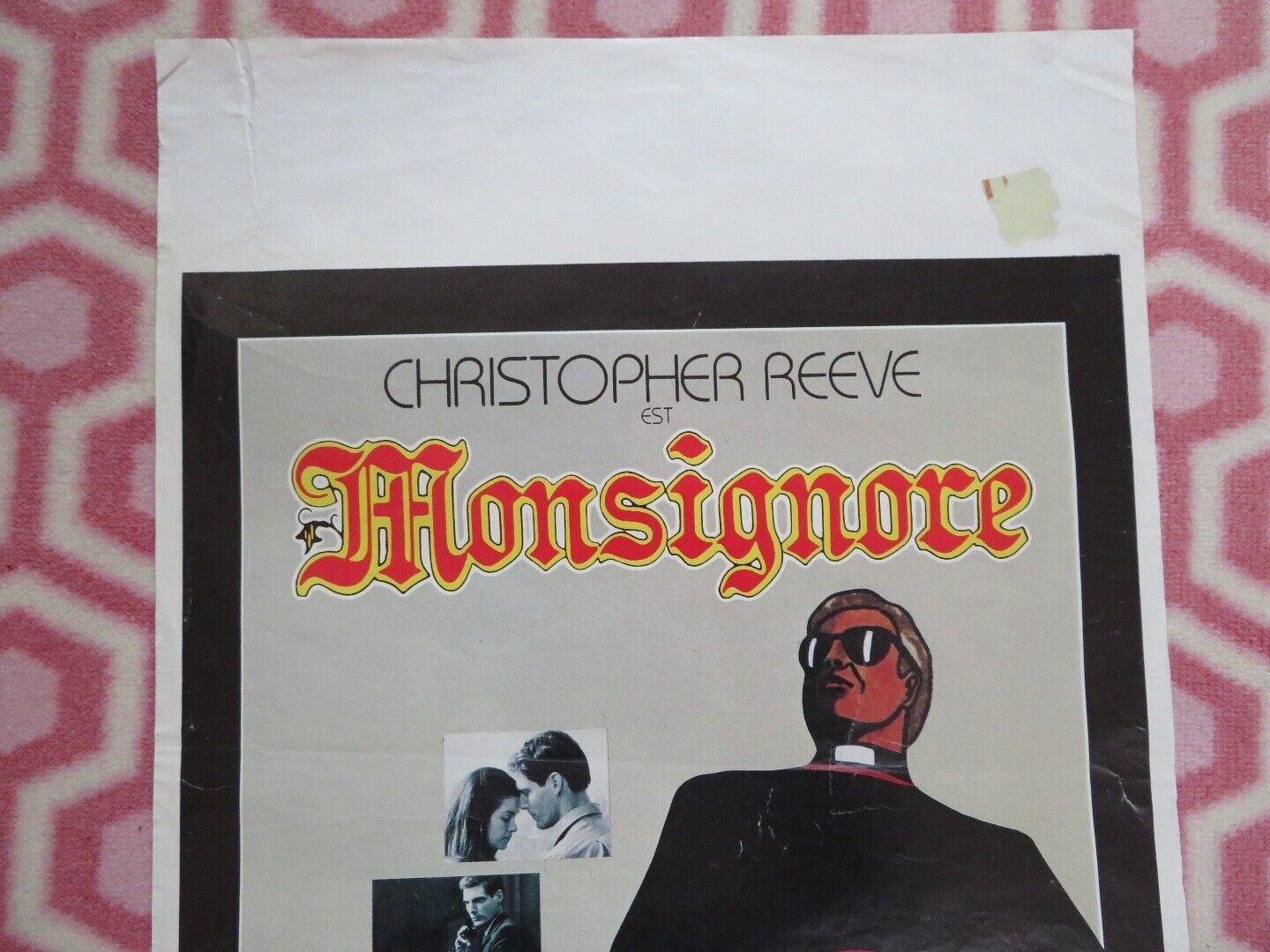 MONSIGNOR BELGIUM (20.5"x 14") POSTER CHRISTOPHER REEVE 1982 Movie posters