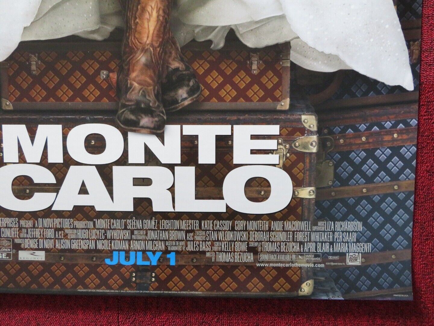 MONTE CARLO VERSION A US ONE SHEET ROLLED POSTER SELENDA GOMEZ KATE CASSIDY 2011 - Rendezvous Cinema