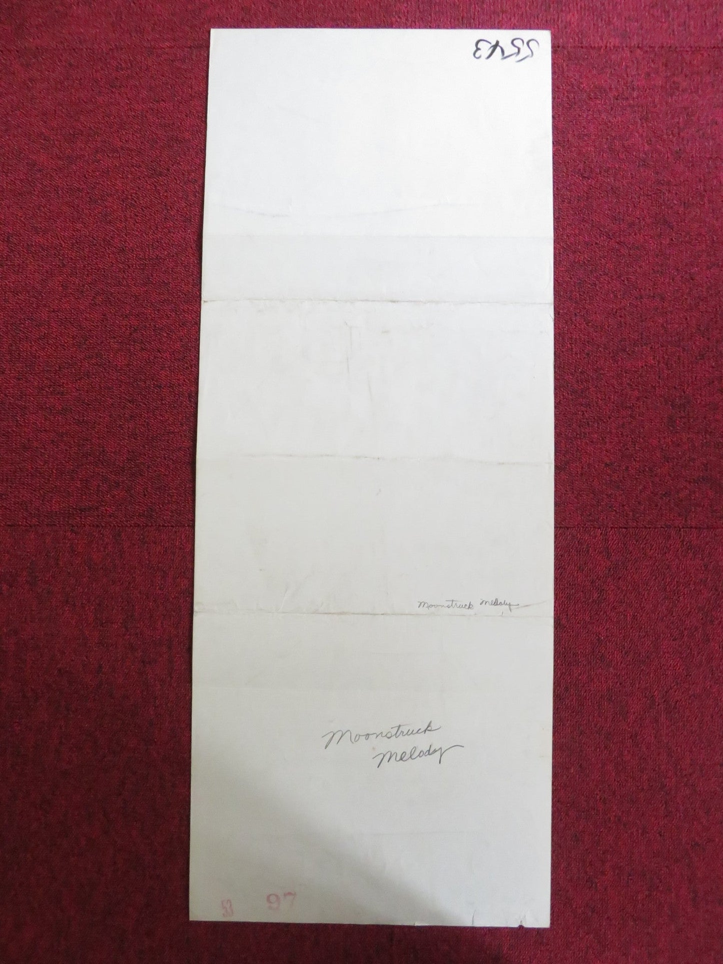 MOONSTRUCK MELODY US INSERT (14"x 36") POSTER DENNIS O'KEEFE CONSTANCE MOORE '53 Rendezvous Cinema Movie posters