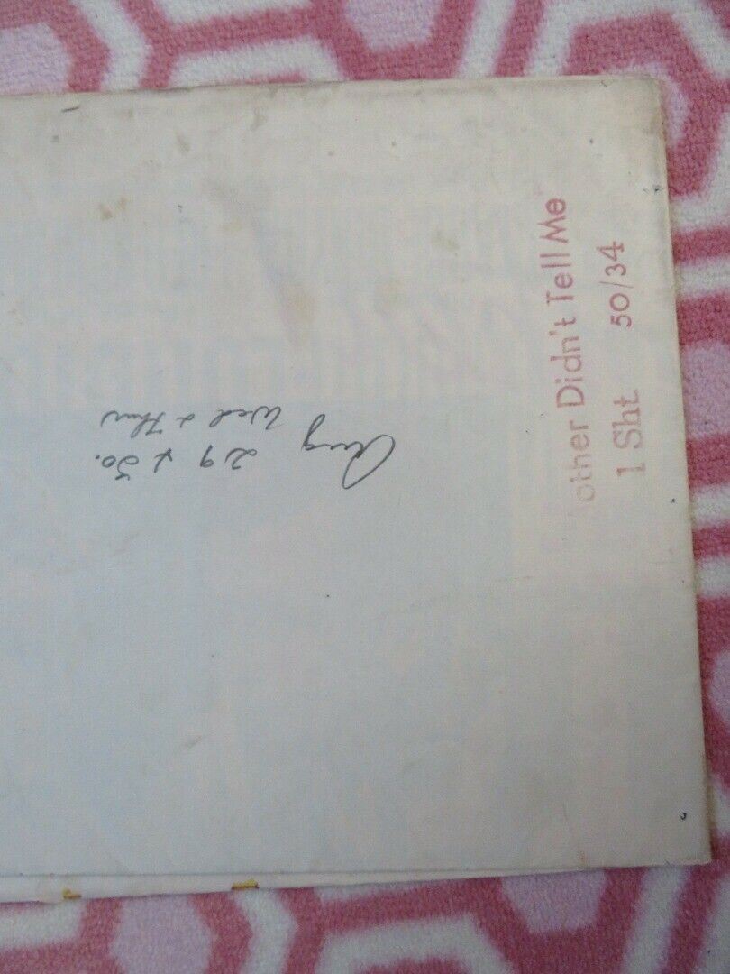 MOTHER DIDN'T TELL ME FOLDED US ONE SHEET POSTER DORTHY MCGUIRE 1950 Movie posters