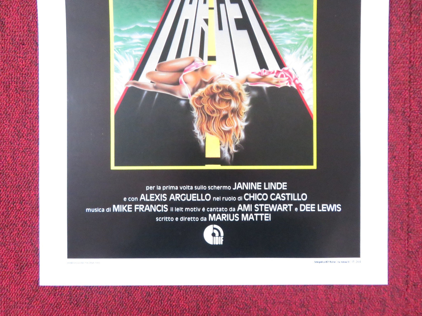 MOVING TARGET ITALIAN LOCANDINA POSTER ERNEST BORGNINE LINDA BLAIR 1989 Rendezvous Cinema Movie posters