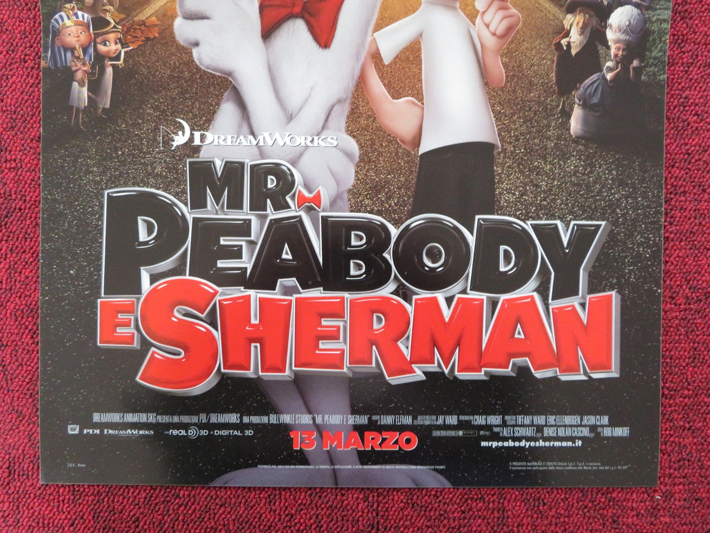 MR. PEABODY AND SHERMAN ITALIAN LOCANDINA POSTER TY BURRELL MAX CHARLES 2014 Rendezvous Cinema Movie posters