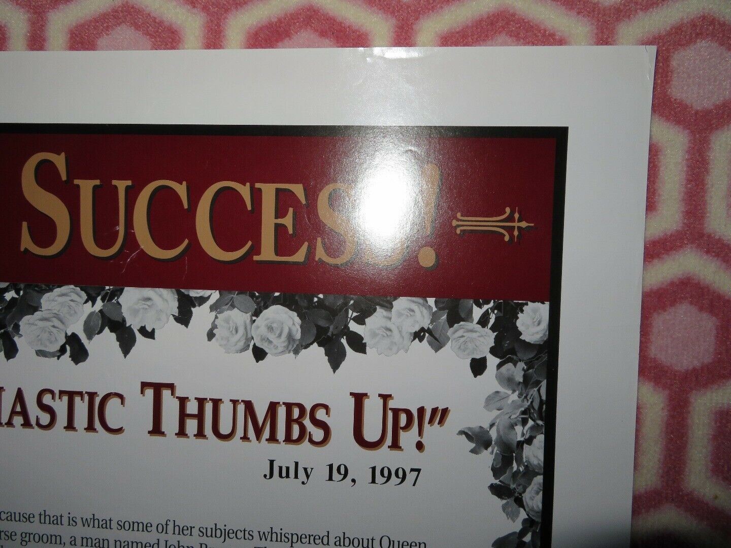 MRS. BROWN US ONE SHEET ROLLED POSTER JUDI DENCH BILLY CONNOLLY 1997 Rendezvous Cinema Movie posters