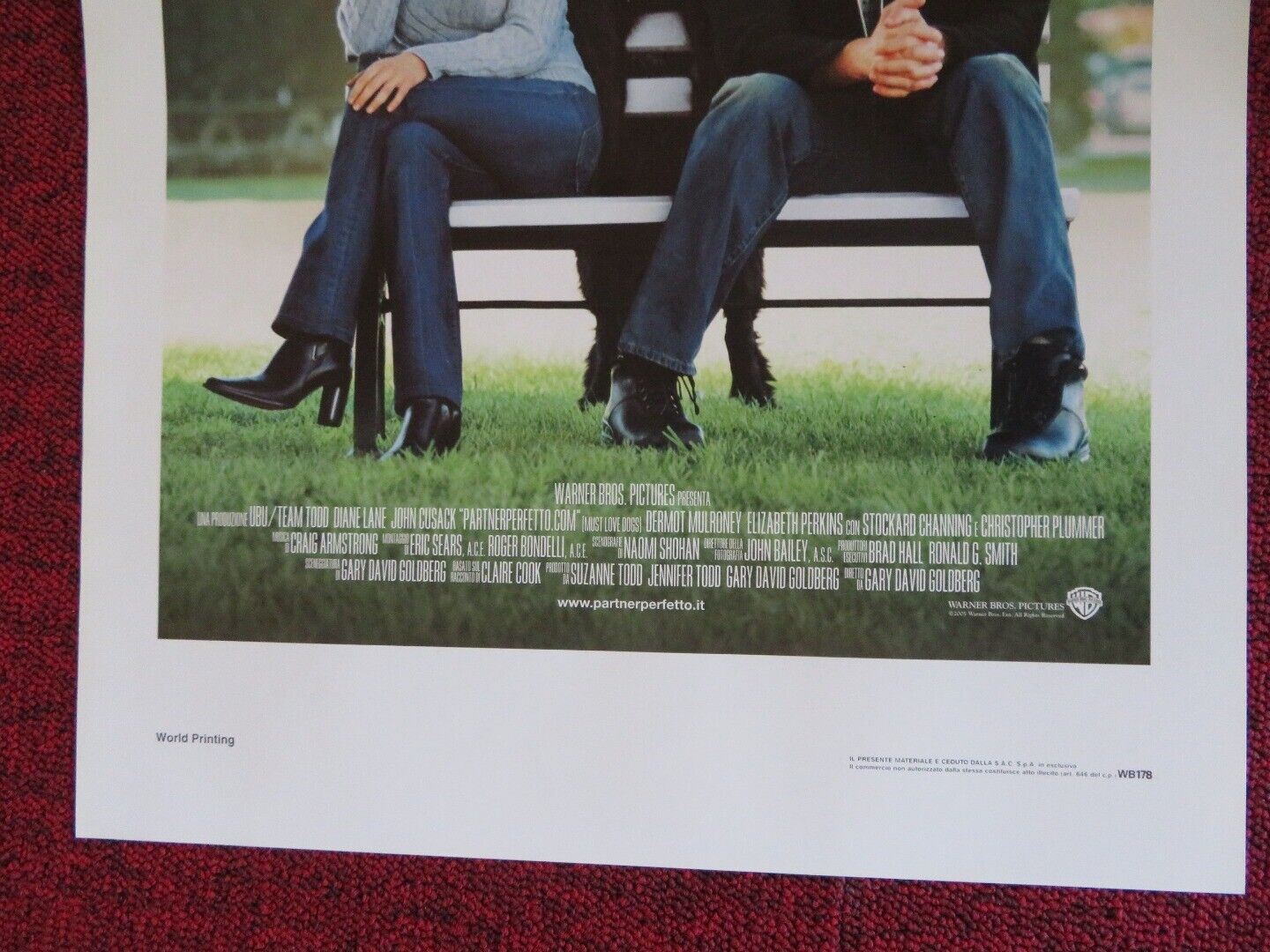 MUST LOVE DOGS ITALIAN LOCANDINA (27"x13") POSTER DIANE LANE JOHN CUSACK '05 - Rendezvous Cinema