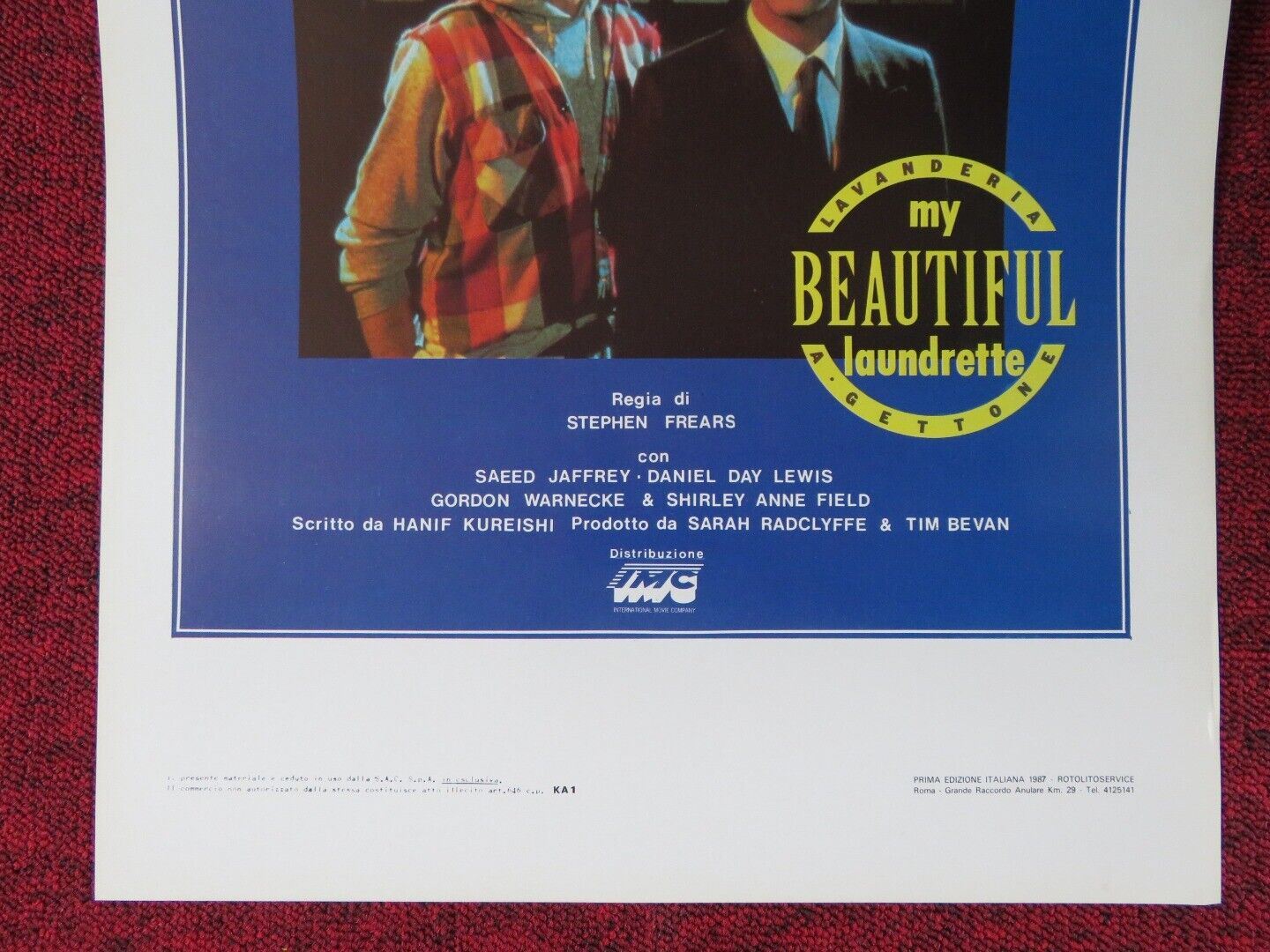 MY BEAUTIFUL LAUNDRETTE ITALIAN LOCANDINA (27.5"x13") POSTER SAEED JAFFREY 1985 - Rendezvous Cinema