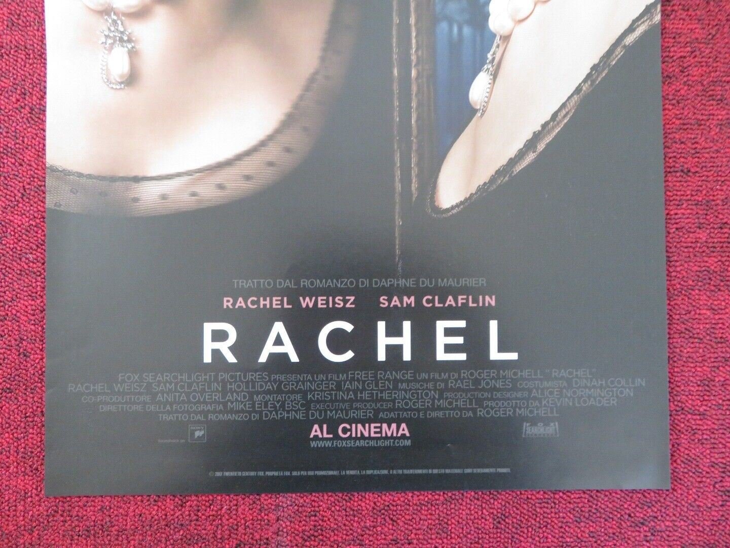 MY COUSIN RACHEL ITALIAN LOCANDINA (26.5"x13") POSTER RACHEL WEISZ 2017 Rendezvous Cinema Movie posters