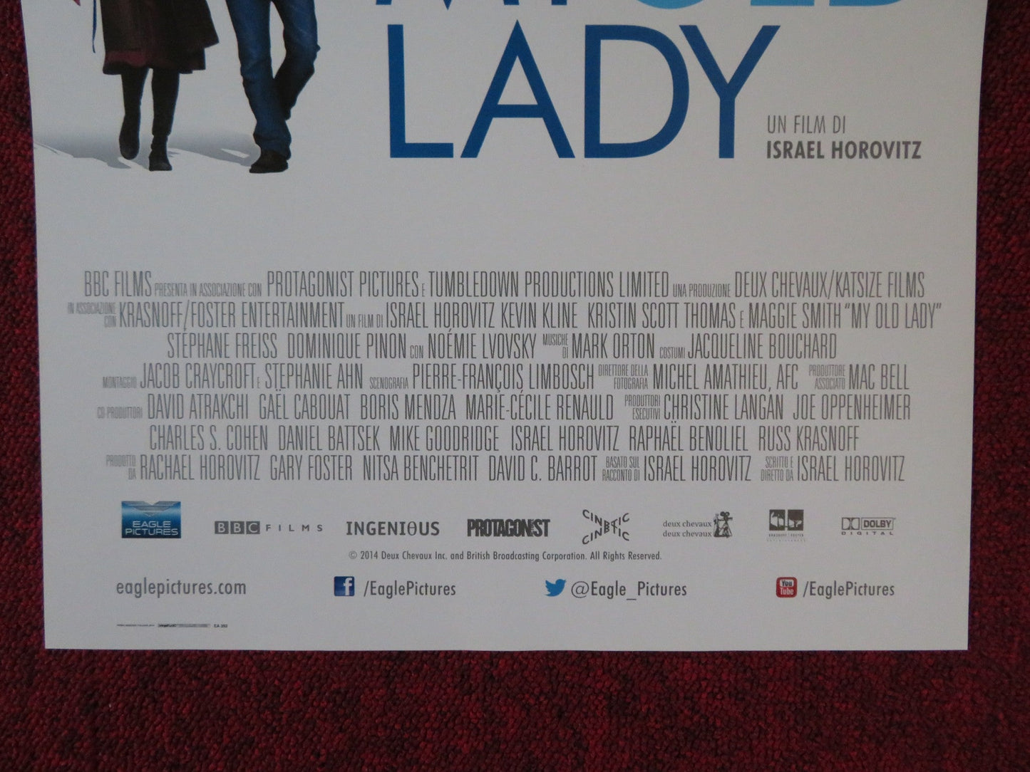 MY OLD LADY ITALIAN LOCANDINA POSTER KEVIN KLINE MAGGIE SMITH 2014 Rendezvous Cinema Movie posters