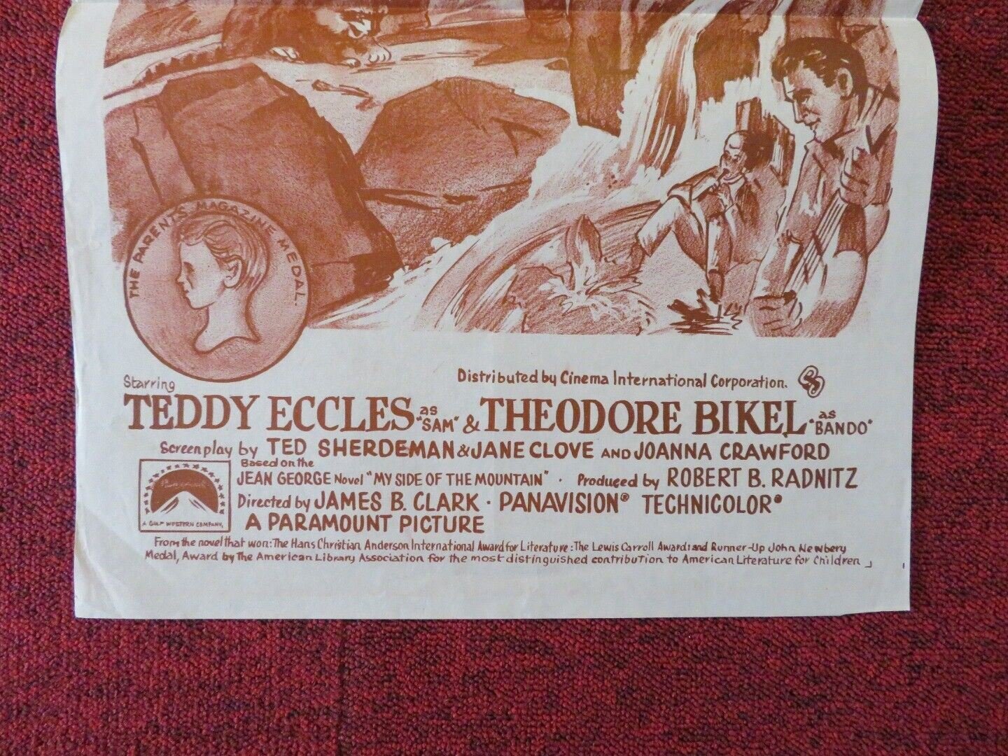 MY SIDE OF THE MOUNTAIN FOLDED AUSTRALIAN DAYBILL POSTER TED ECCLES 1969 Movie posters