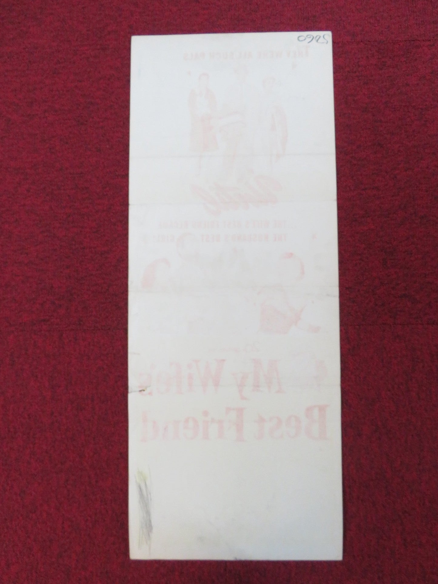 MY WIFE'S BEST FRIEND US INSERT (14"x 36") POSTER ANNE BAXTER CAREY 1952 Rendezvous Cinema Movie posters