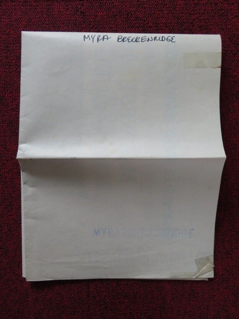 MYRA BRECKINRIDGE FOLDED US ONE SHEET POSTER RAQUEL WELCH MAE WEST 1970 Movie posters