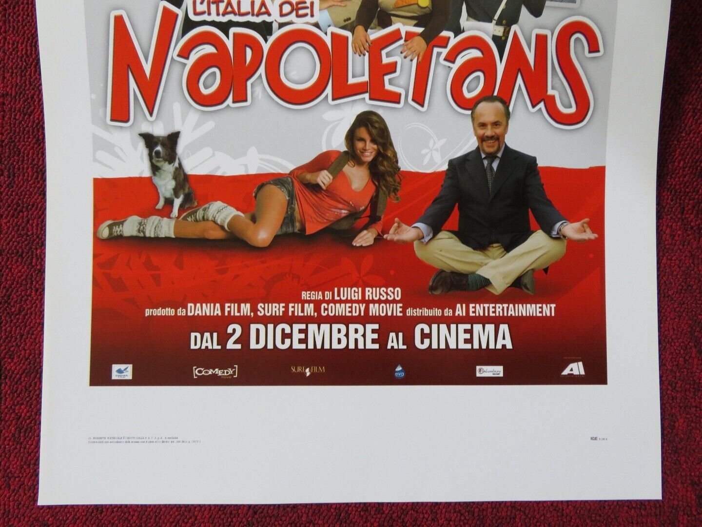 NAPOLETANS ITALIAN LOCANDINA (27.5"x13") POSTER MASSIMO CECCHERINI 2011 - Rendezvous Cinema