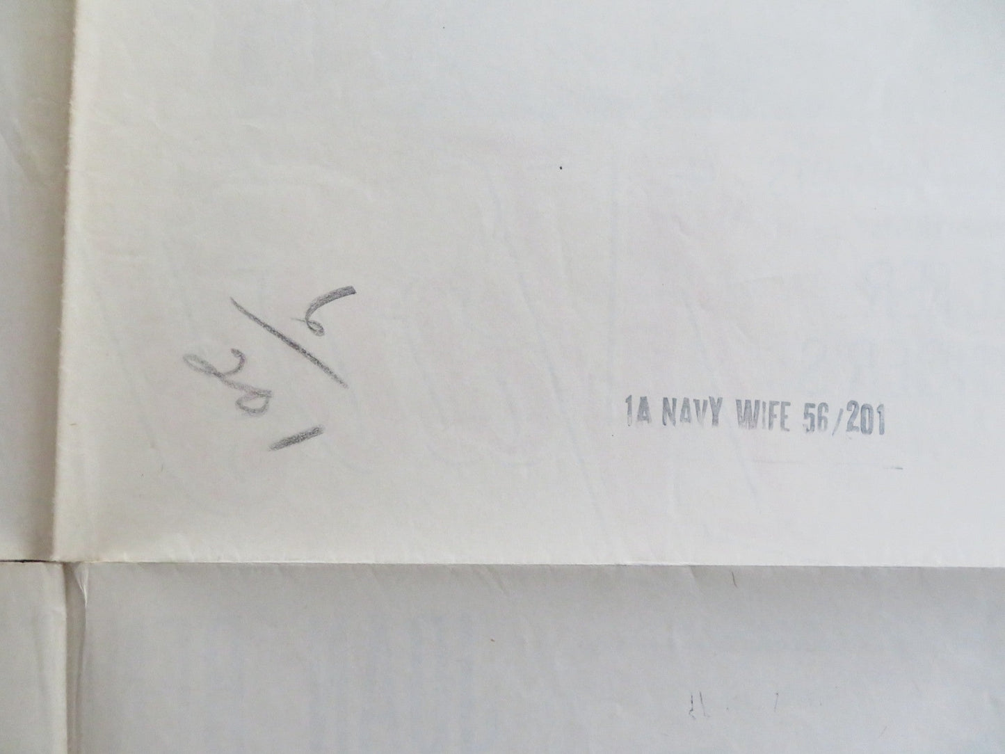 NAVY WIFE FOLDED US ONE SHEET POSTER JOAN BENNETT GARY MERRILL 1956 Rendezvous Cinema Movie posters