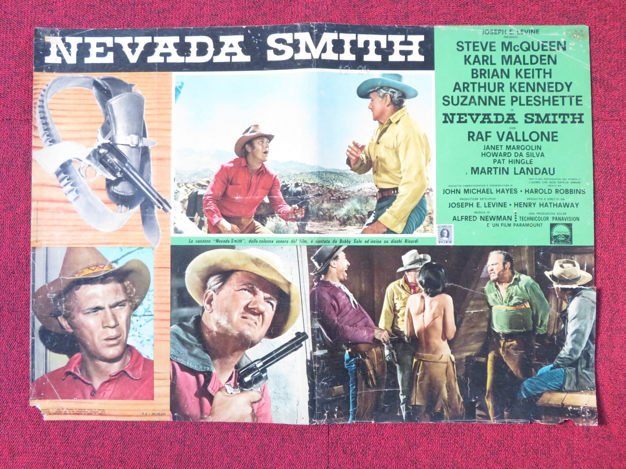 NEVADA SMITH - D ITALIAN FOTOBUSTA POSTER STEVE MCQUEEN KARL MALDEN 19 ...
