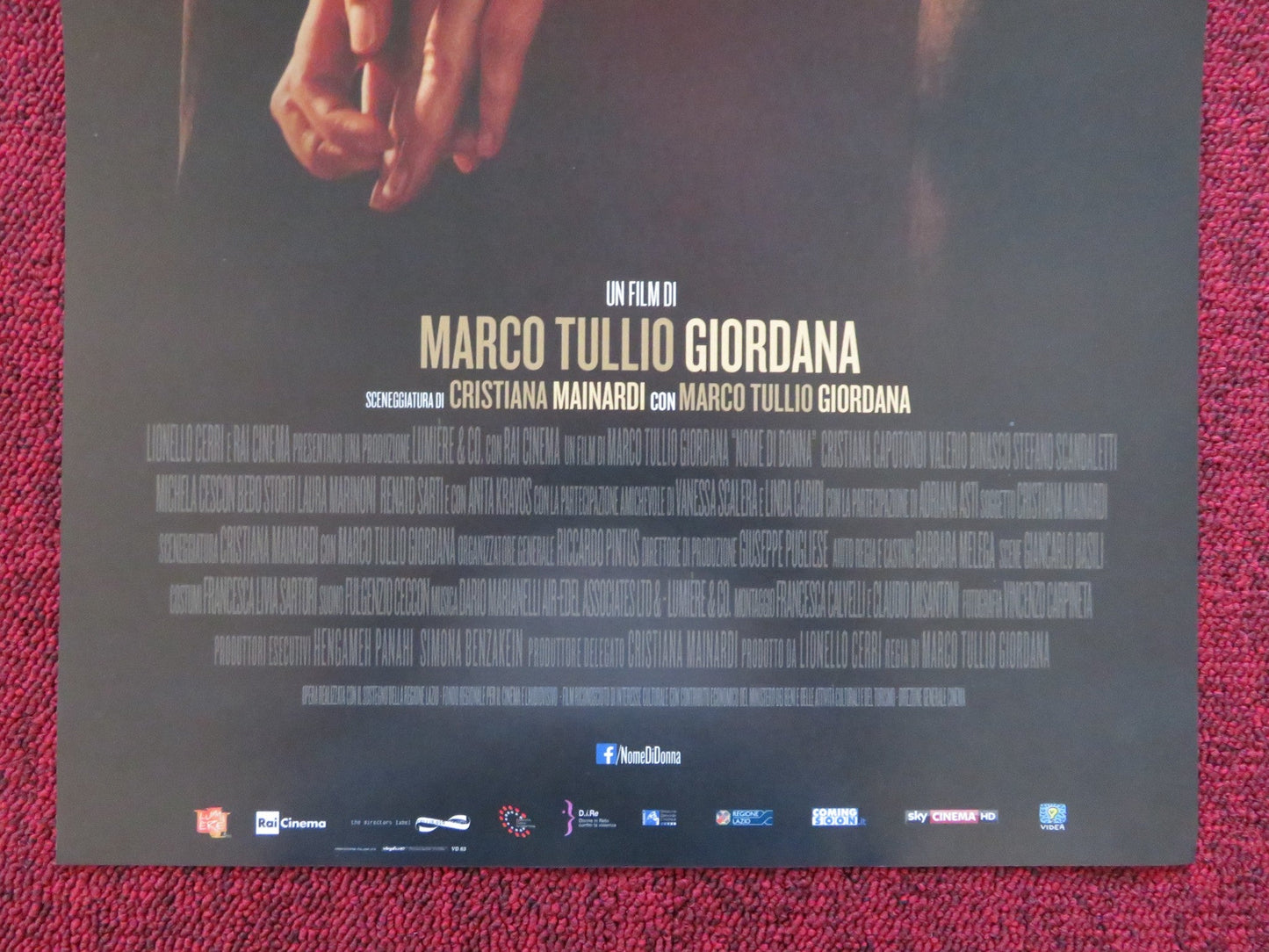 NOME DI DONNA ITALIAN LOCANDINA POSTER CRISTIANA CAPOTONDI VALERIO BINASCO 2018 Rendezvous Cinema Movie posters