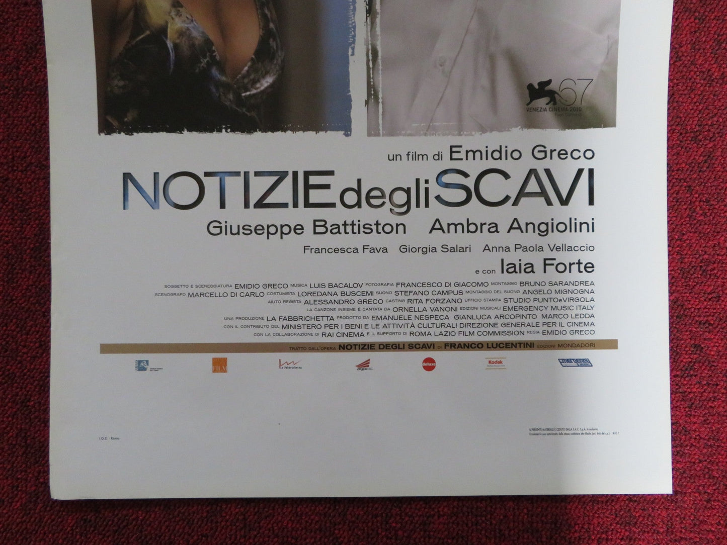 NOTIZIE DEGLI SCAVI ITALIAN LOCANDINA POSTER G. BATTISTON A. ANGIOLINI 2010 Rendezvous Cinema Movie posters