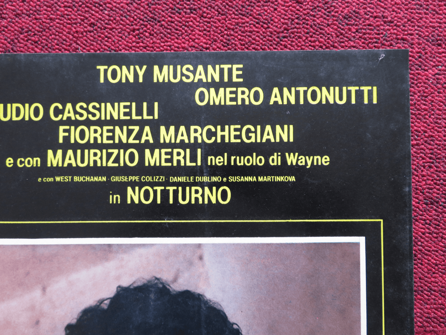 NOTTURNO - A ITALIAN FOTOBUSTA POSTER TONY MUSANTE CLAUDIO CASSINELLI 1981 Rendezvous Cinema Movie posters