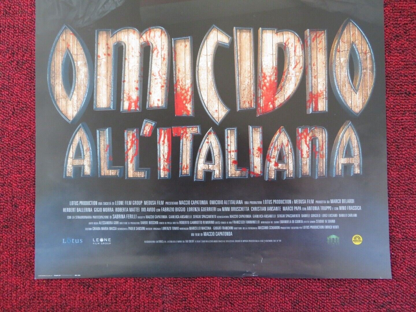 OMICIDIO ALL'ITALIANA ITALIAN LOCANDINA (26.5"x12.5") POSTER M CAPATONDA '17 Rendezvous Cinema Movie posters
