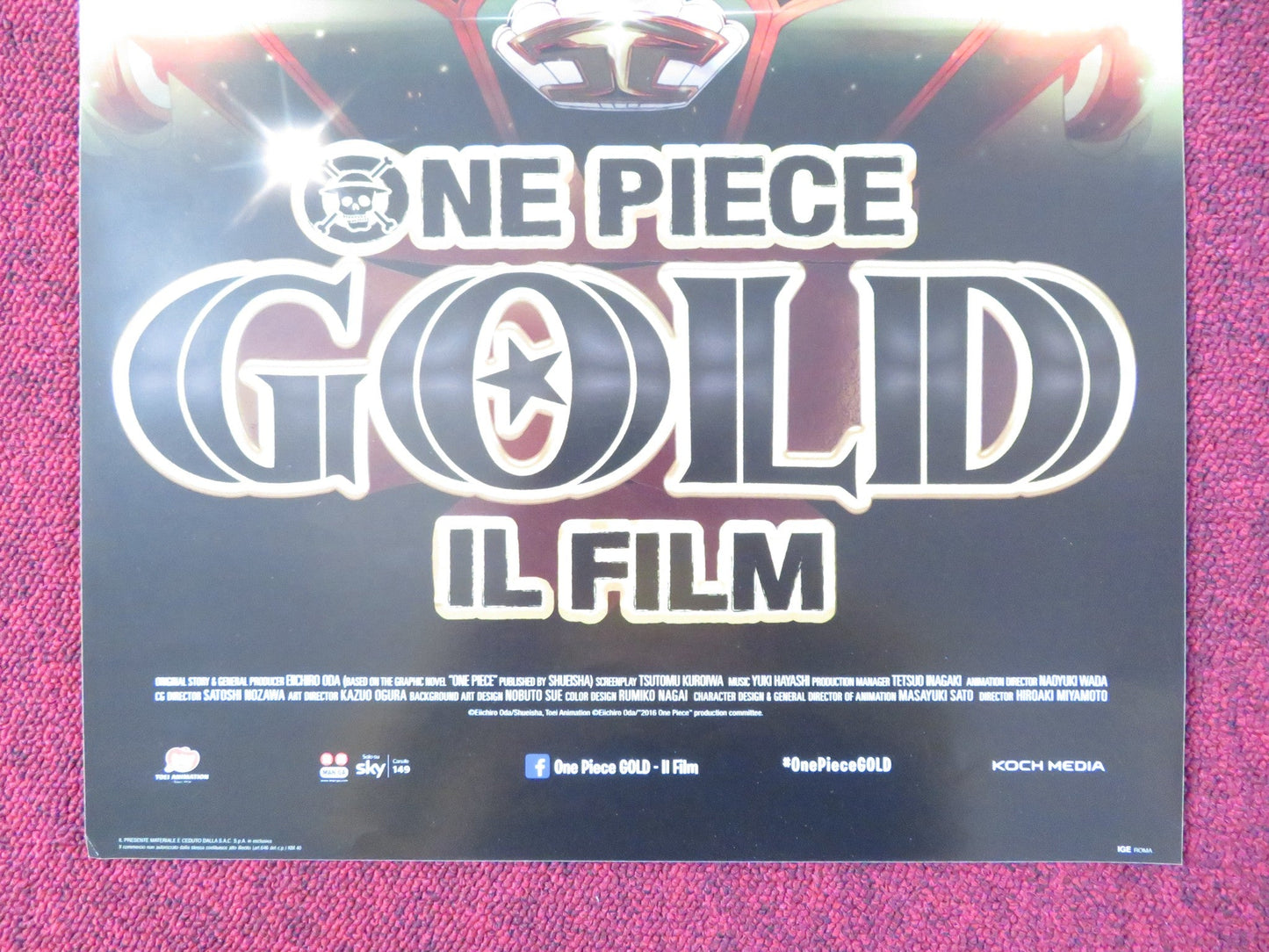 ONE PIECE FILM: GOLD ITALIAN LOCANDINA POSTER MAYUMI TANAKA NAKAI 2016 Rendezvous Cinema Movie posters